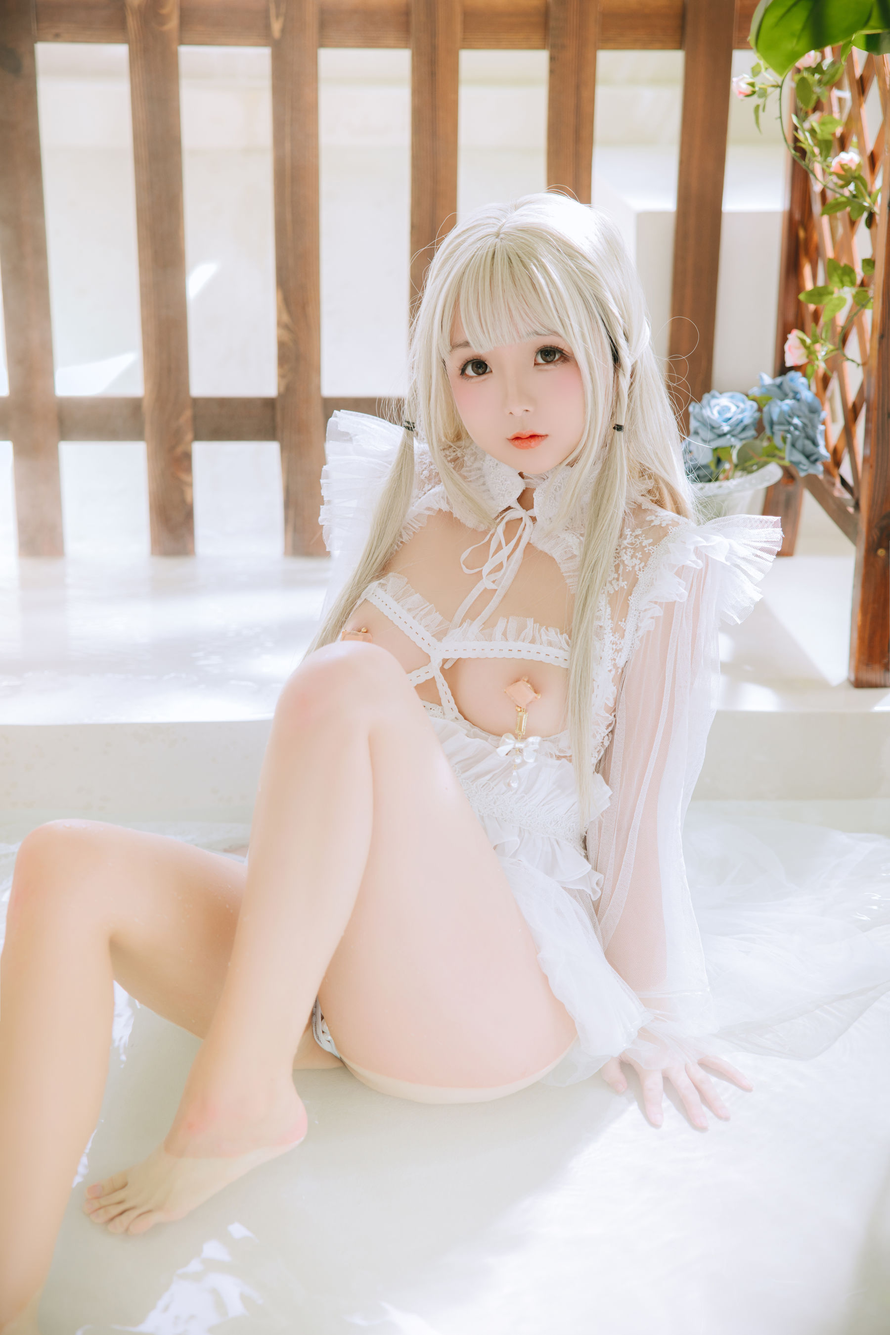 Cosplay 日奈娇 - 白纱衣