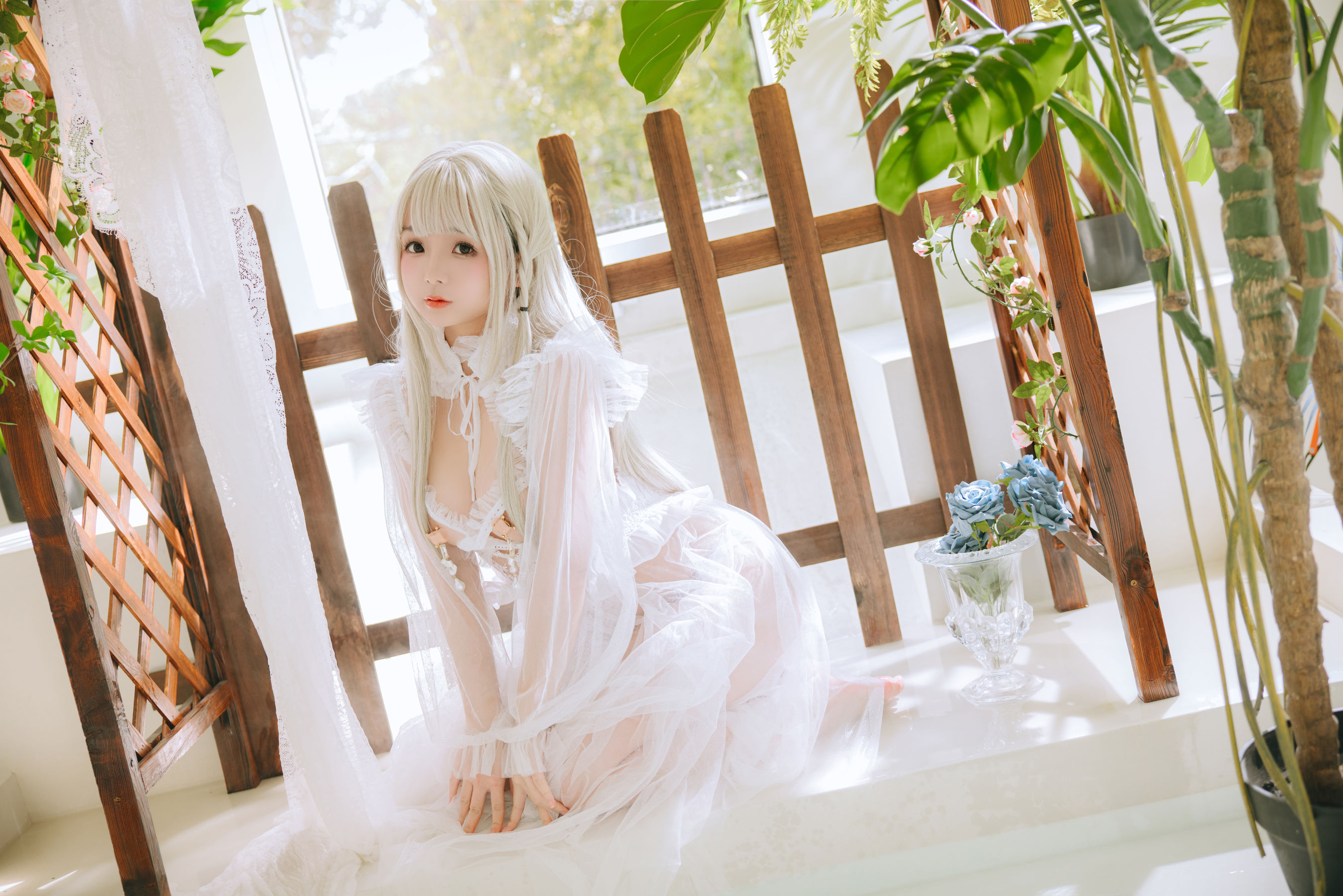 Cosplay 日奈娇 - 白纱衣