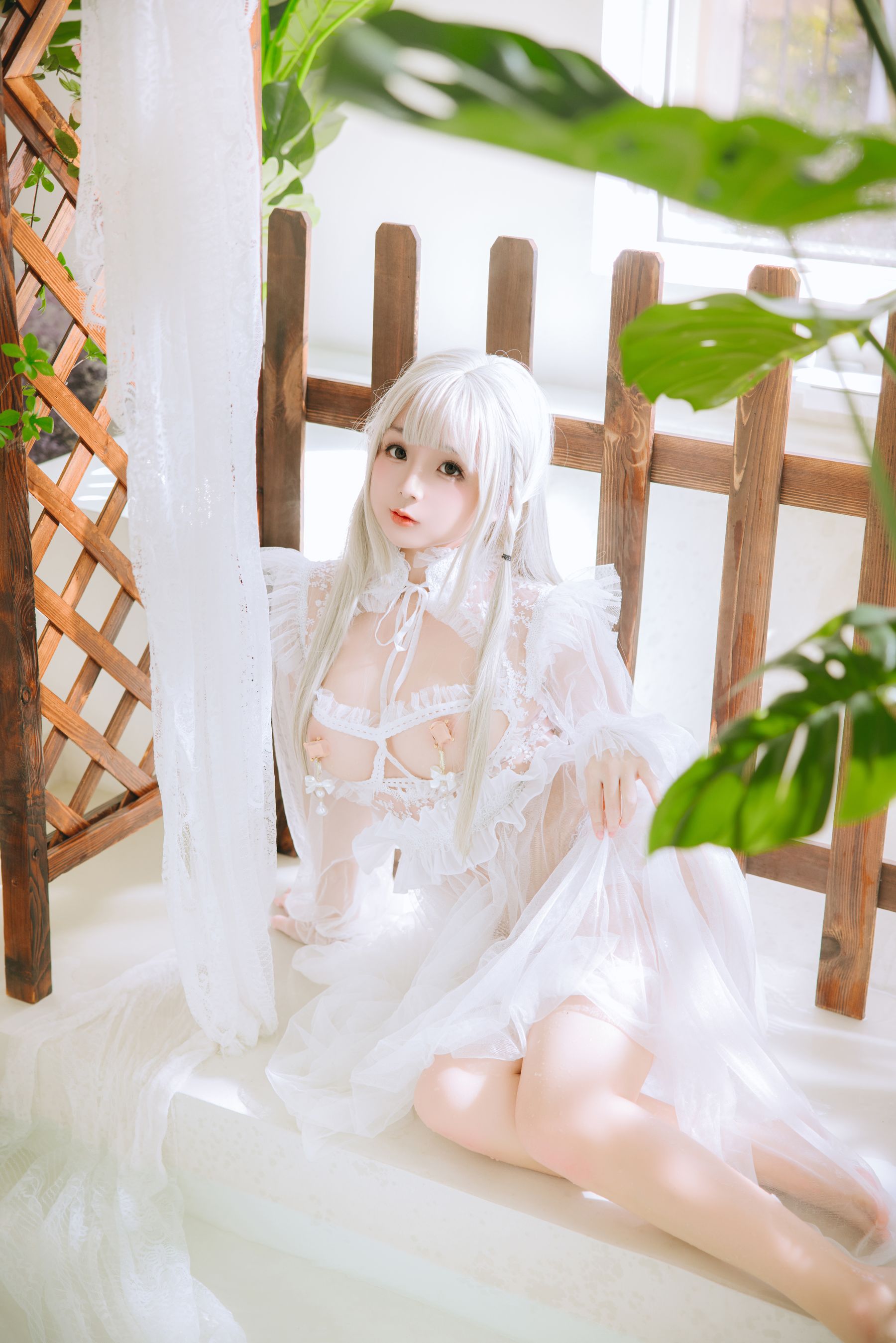 Cosplay 日奈娇 - 白纱衣