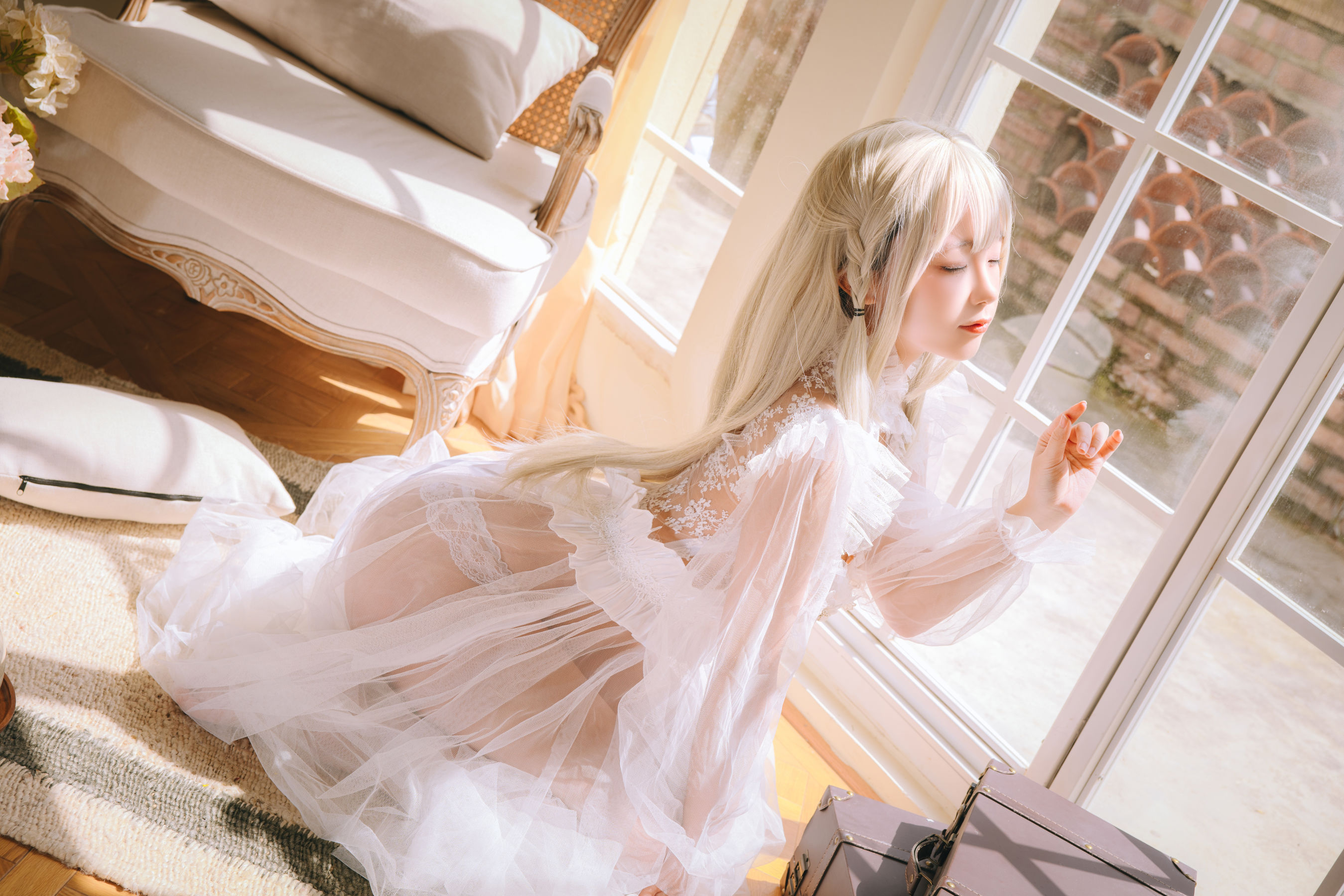 Cosplay 日奈娇 - 白纱衣