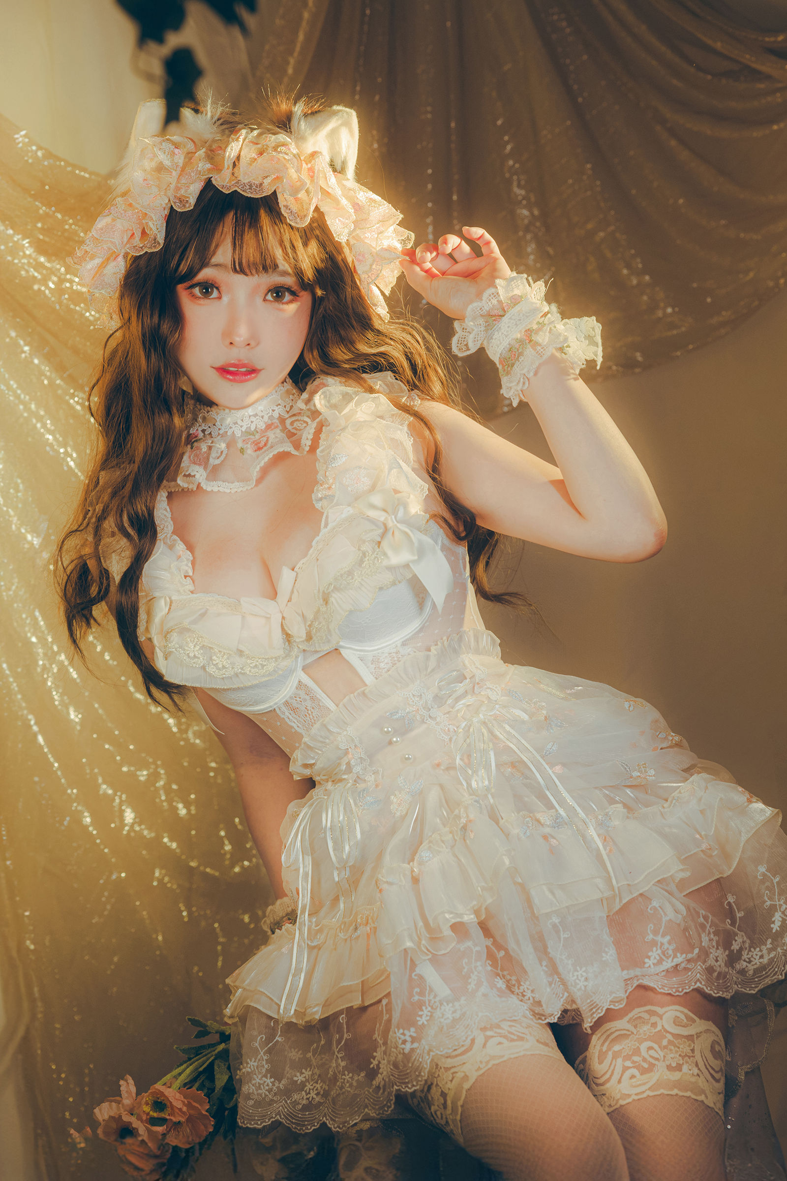 Ely_eee (ElyEE子) - Red panda~Lingerie 小熊貓古典蕾絲
