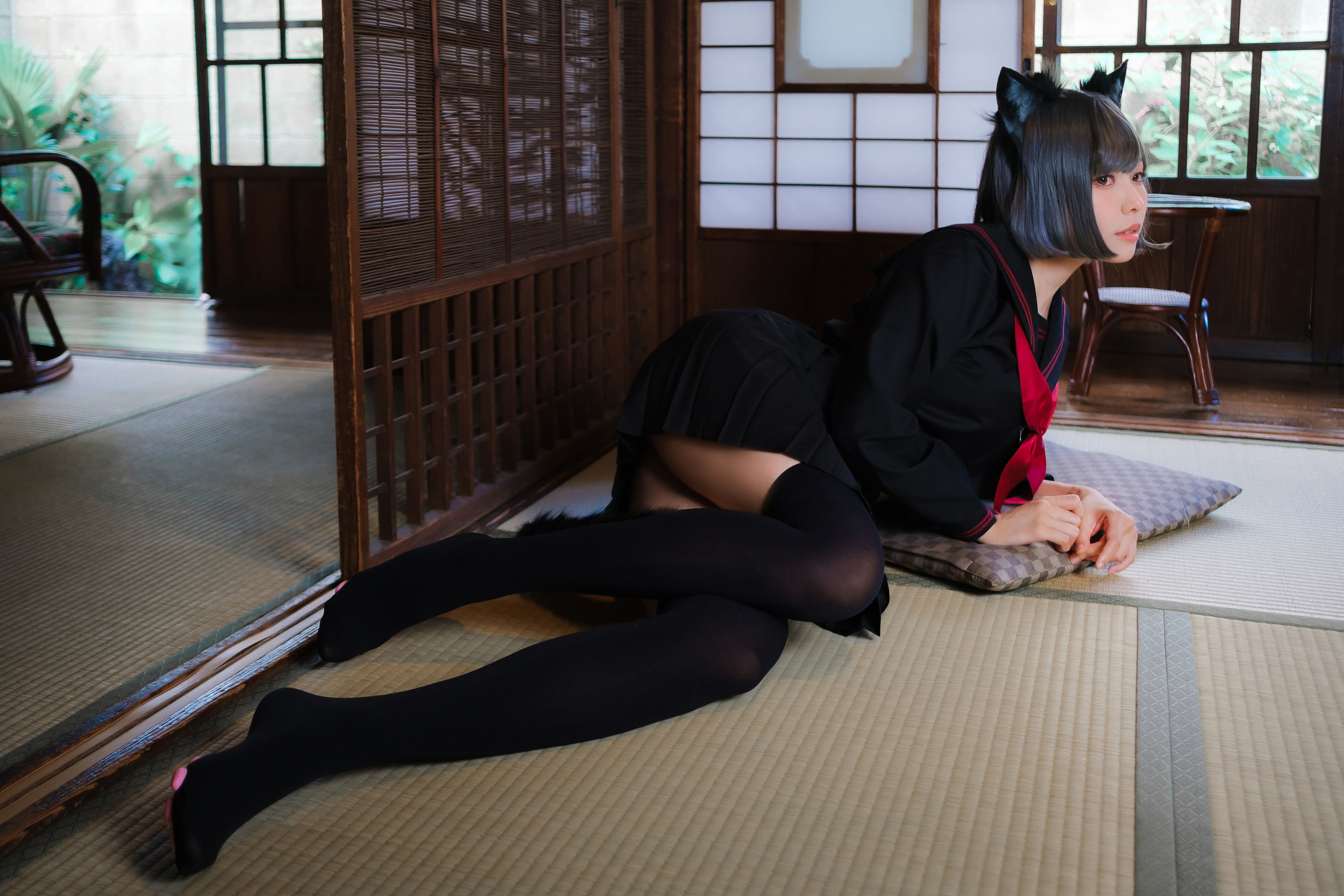 Ely_eee (ElyEE子) - Veranda Black Cat緣廊黑貓