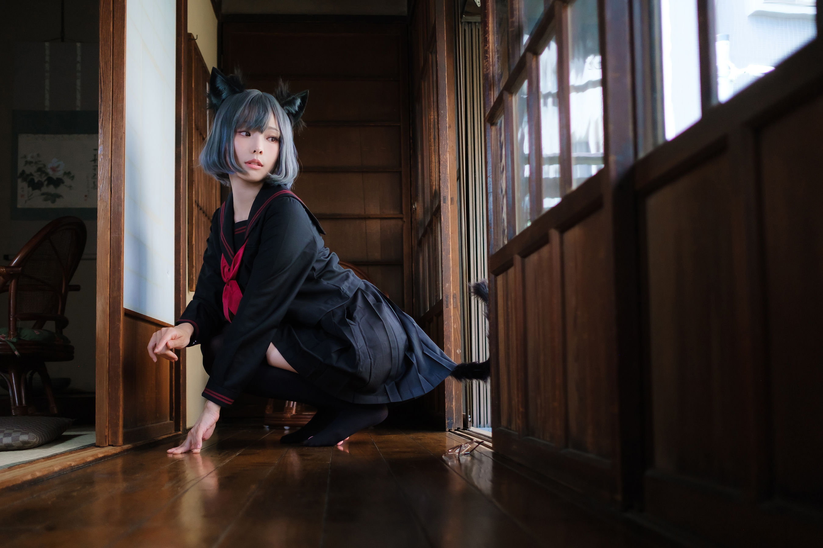 Ely_eee (ElyEE子) - Veranda Black Cat緣廊黑貓