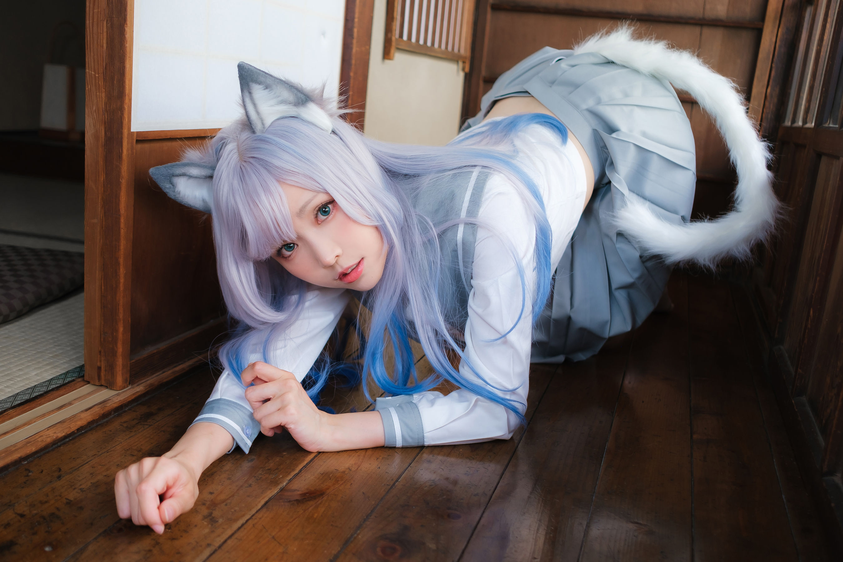 Ely_eee (ElyEE子) - Veranda White Cat緣廊白貓