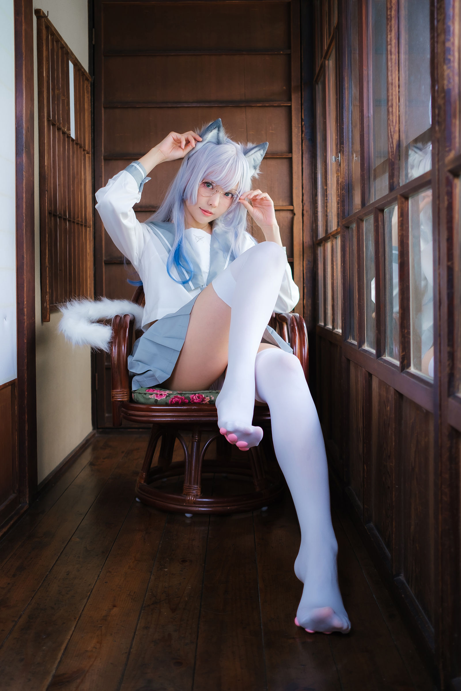 Ely_eee (ElyEE子) - Veranda White Cat緣廊白貓
