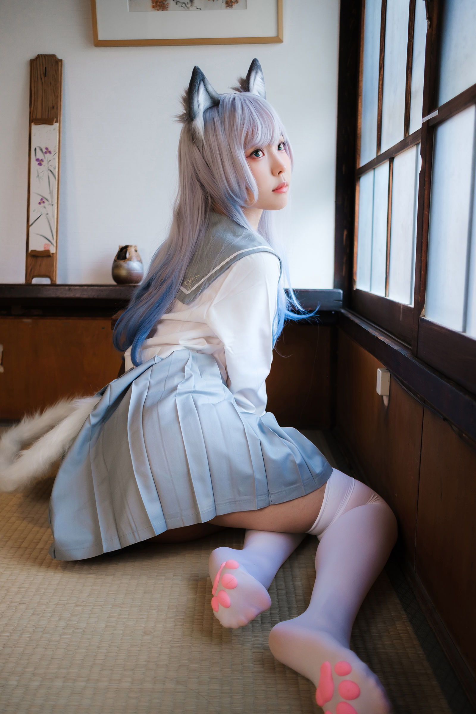 Ely_eee (ElyEE子) - Veranda White Cat緣廊白貓