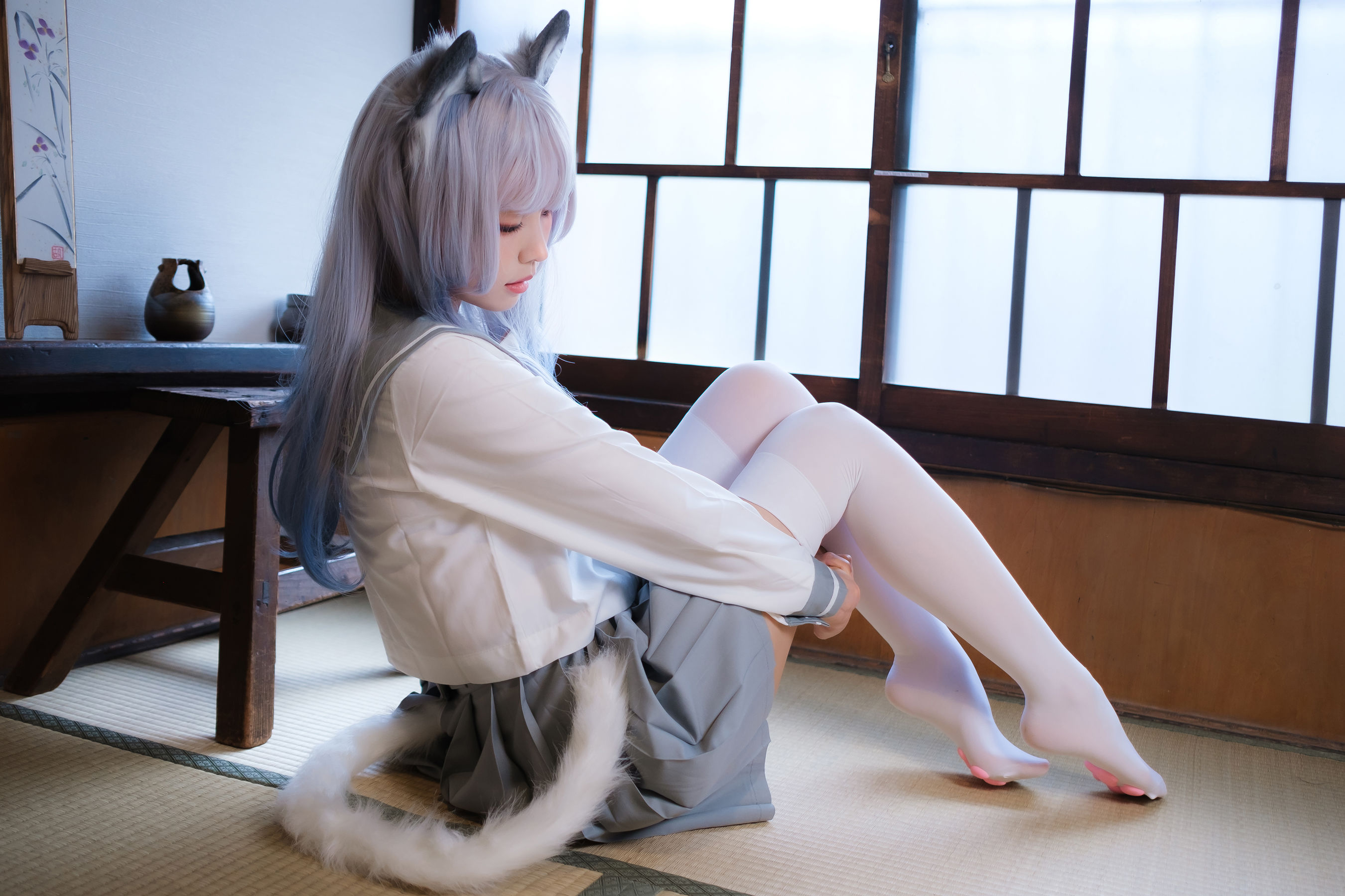 Ely_eee (ElyEE子) - Veranda White Cat緣廊白貓