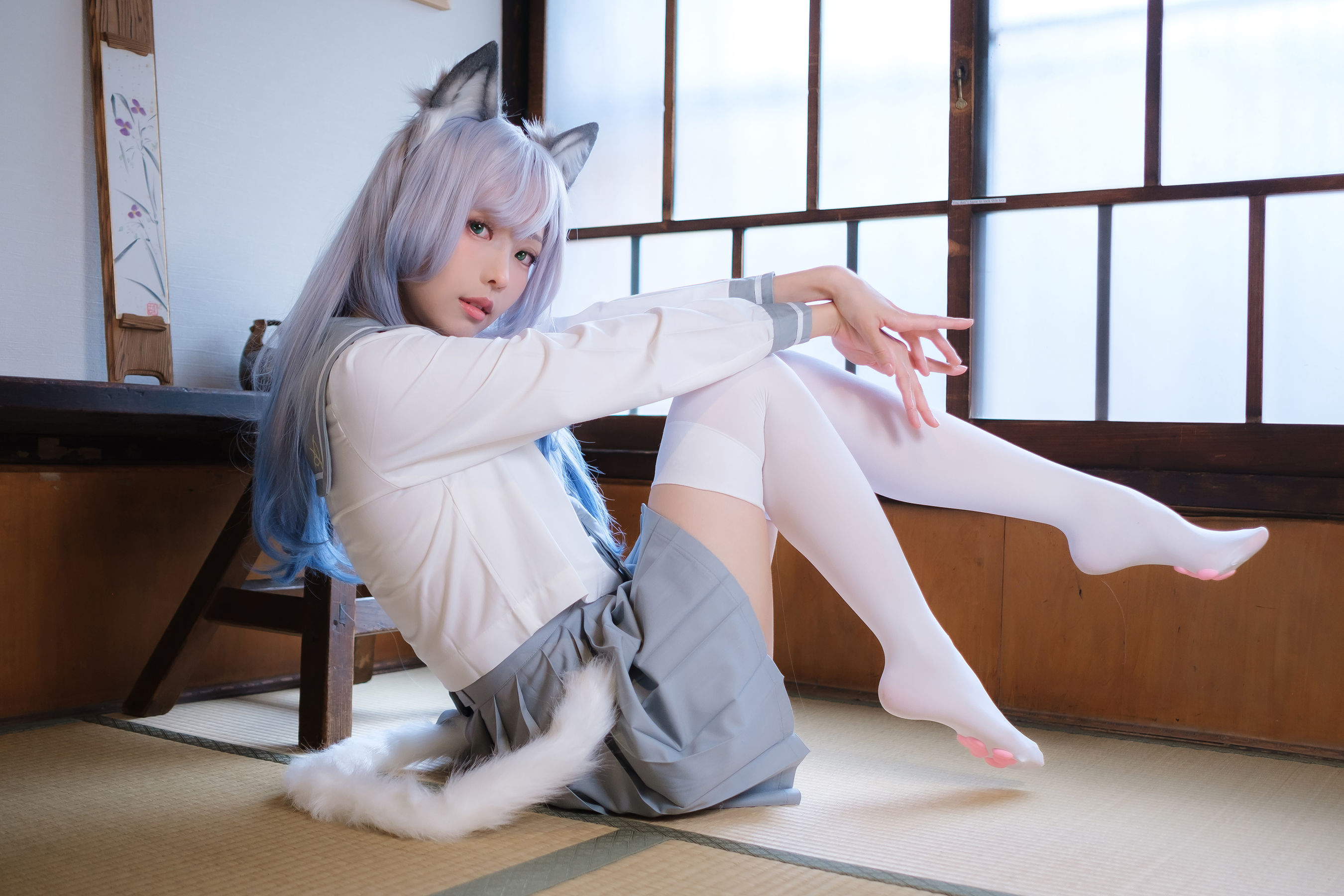 Ely_eee (ElyEE子) - Veranda White Cat緣廊白貓