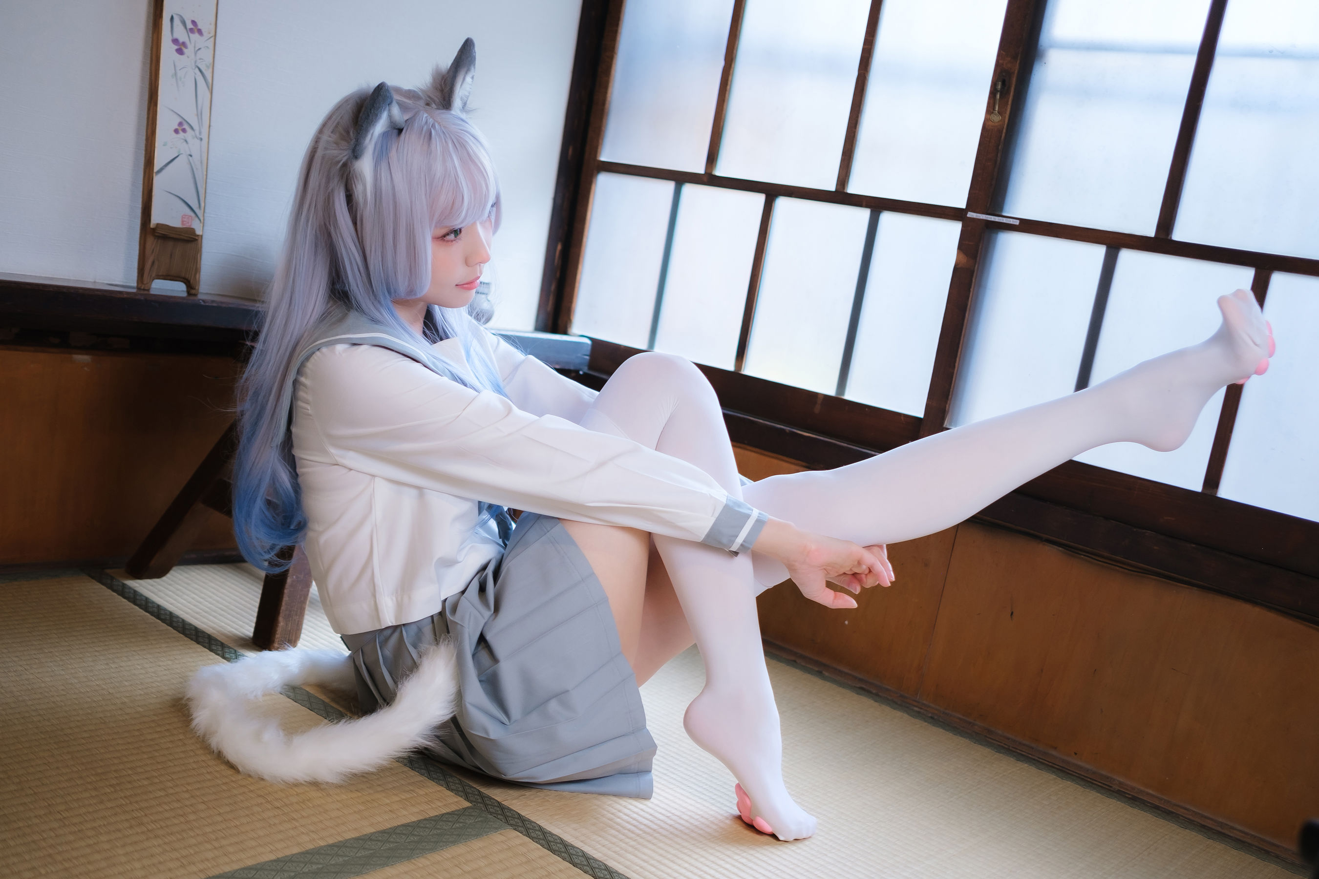 Ely_eee (ElyEE子) - Veranda White Cat緣廊白貓