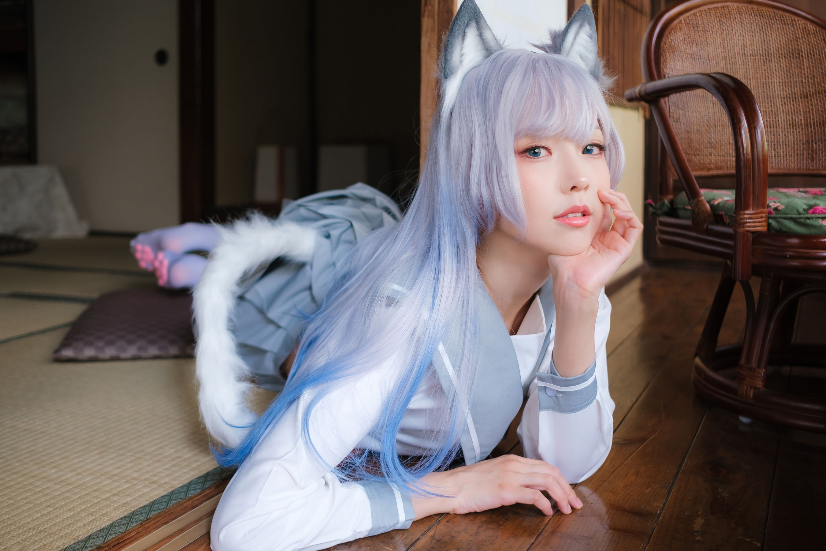 Ely_eee (ElyEE子) - Veranda White Cat緣廊白貓
