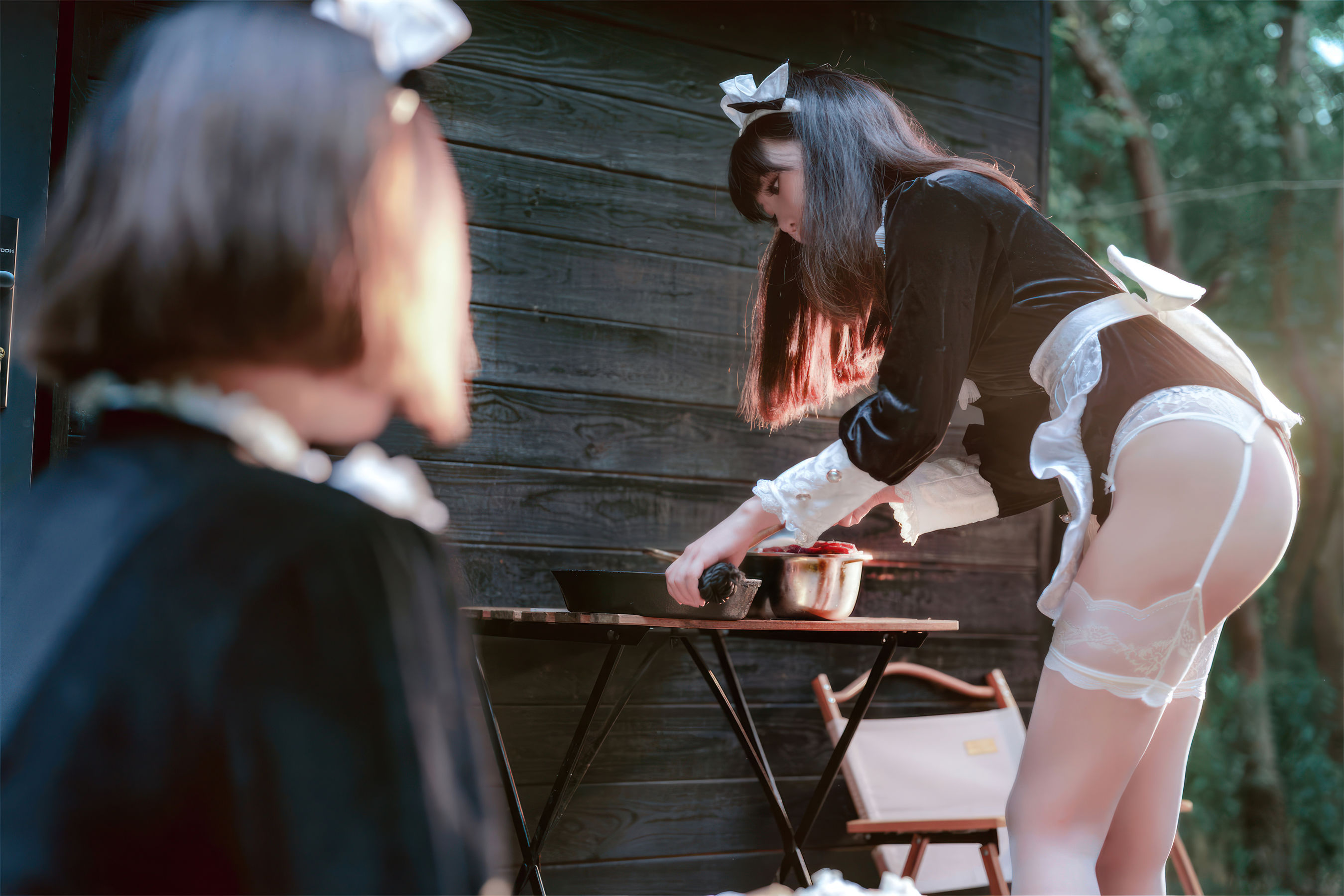 可爱人气Coser  面饼仙儿&半半子 - Maid姉妹