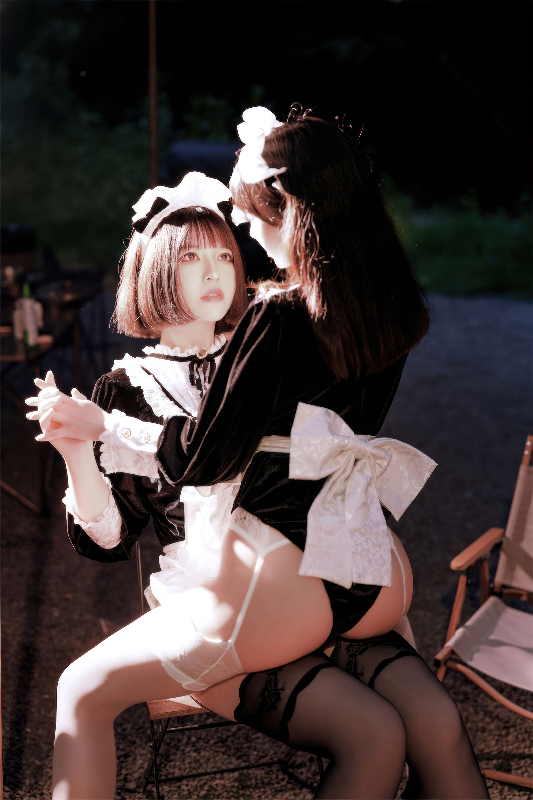 可爱人气Coser  面饼仙儿&半半子 - Maid姉妹