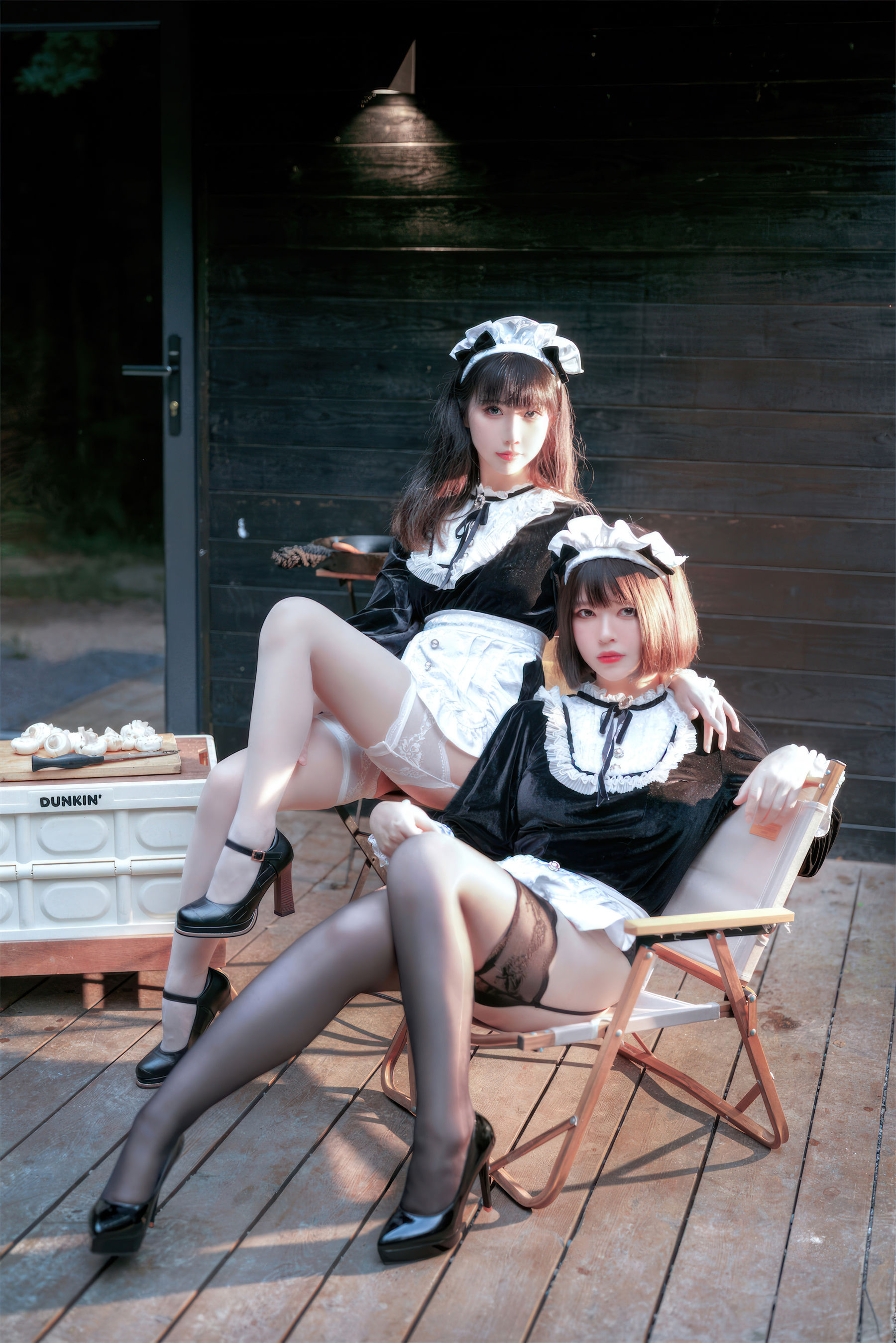可爱人气Coser  面饼仙儿&半半子 - Maid姉妹