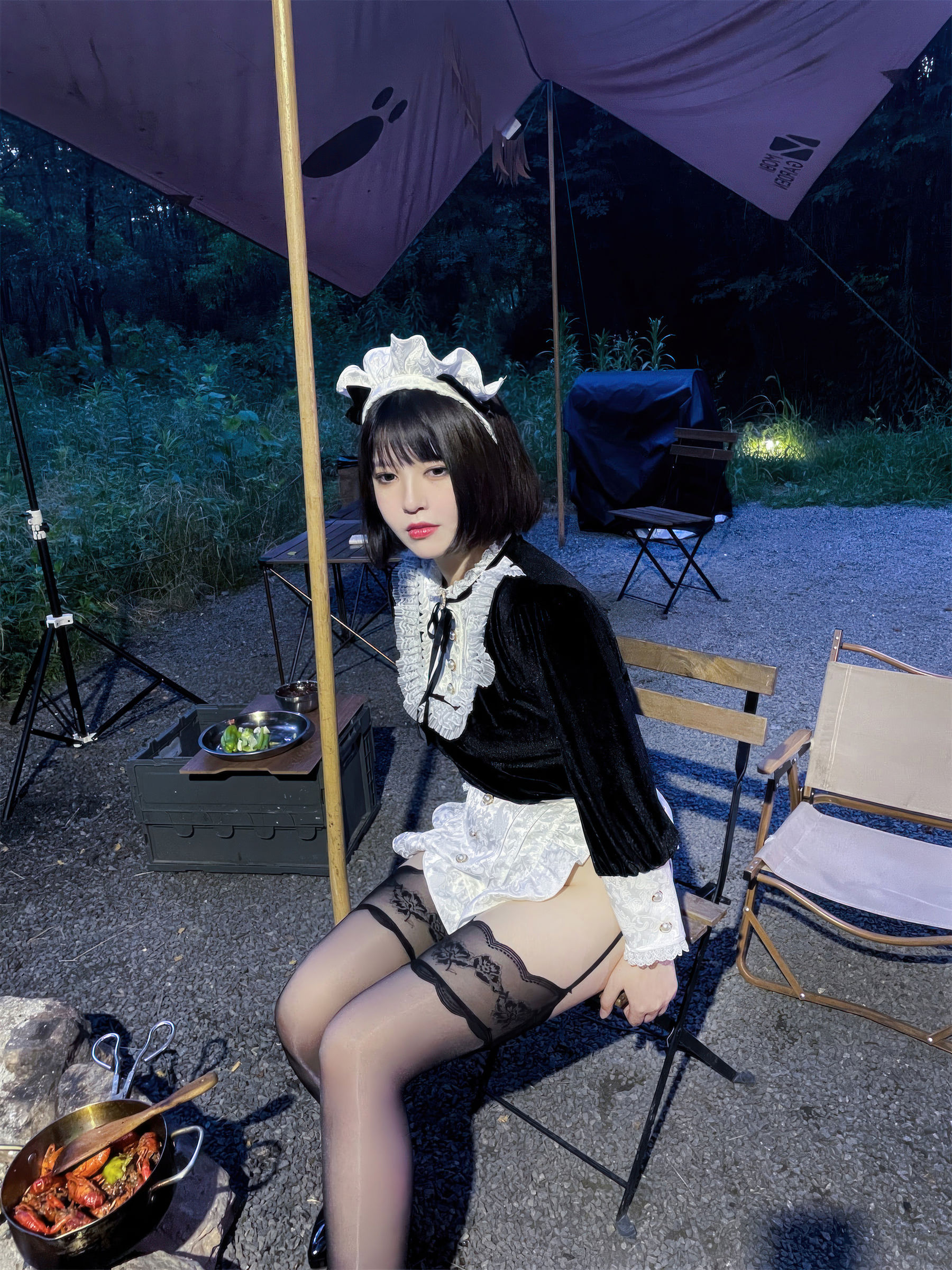 可爱人气Coser  面饼仙儿&半半子 - Maid姉妹