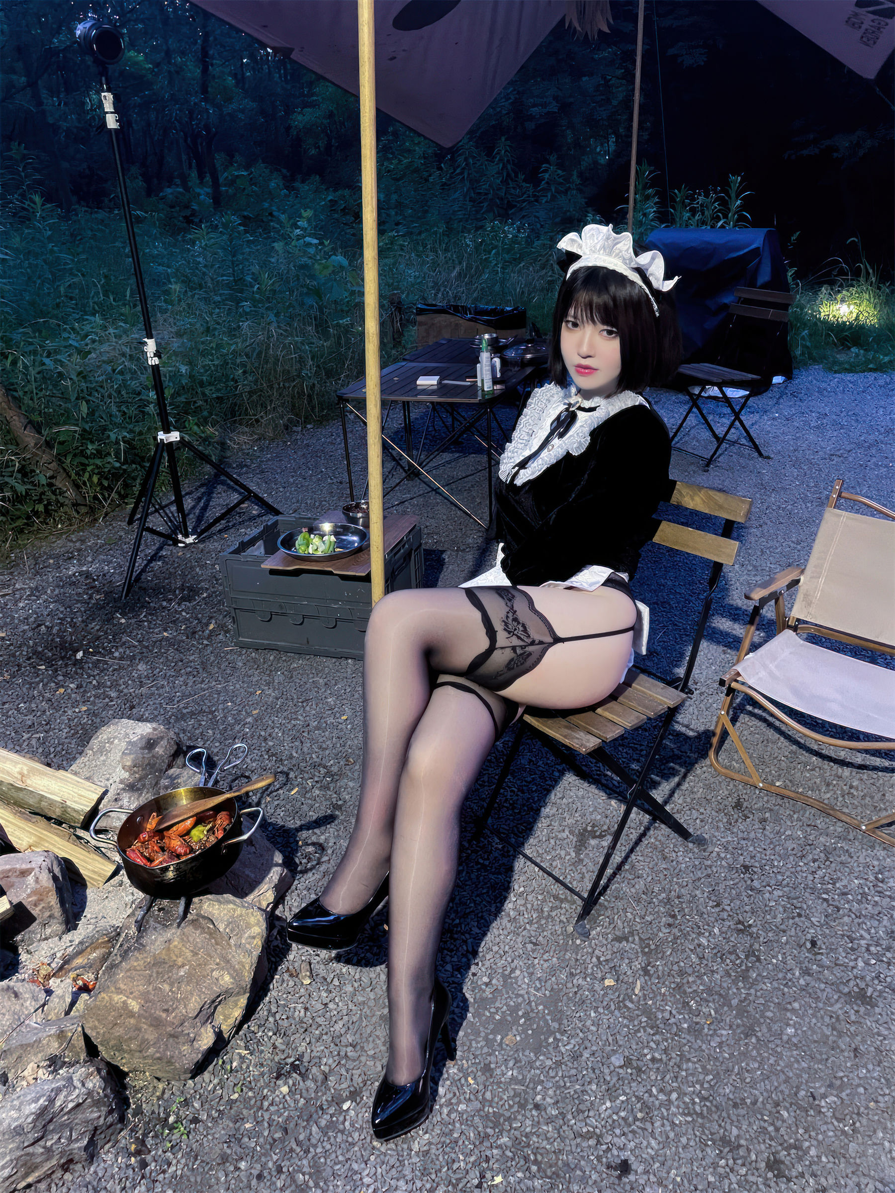 可爱人气Coser  面饼仙儿&半半子 - Maid姉妹