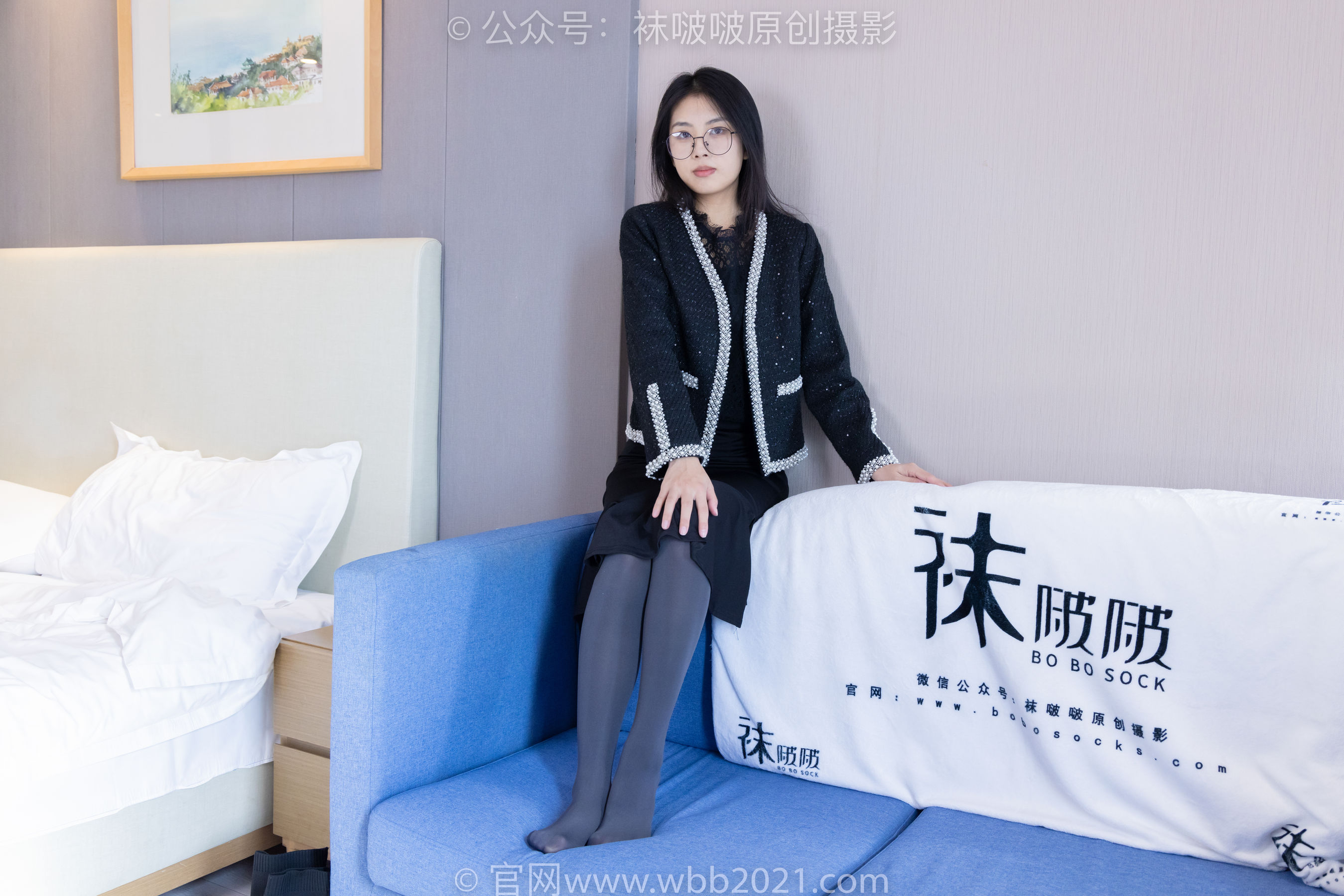 BoBoSocks袜啵啵 No.378 奶油 -短靴、运动鞋、厚黑丝、厚灰丝