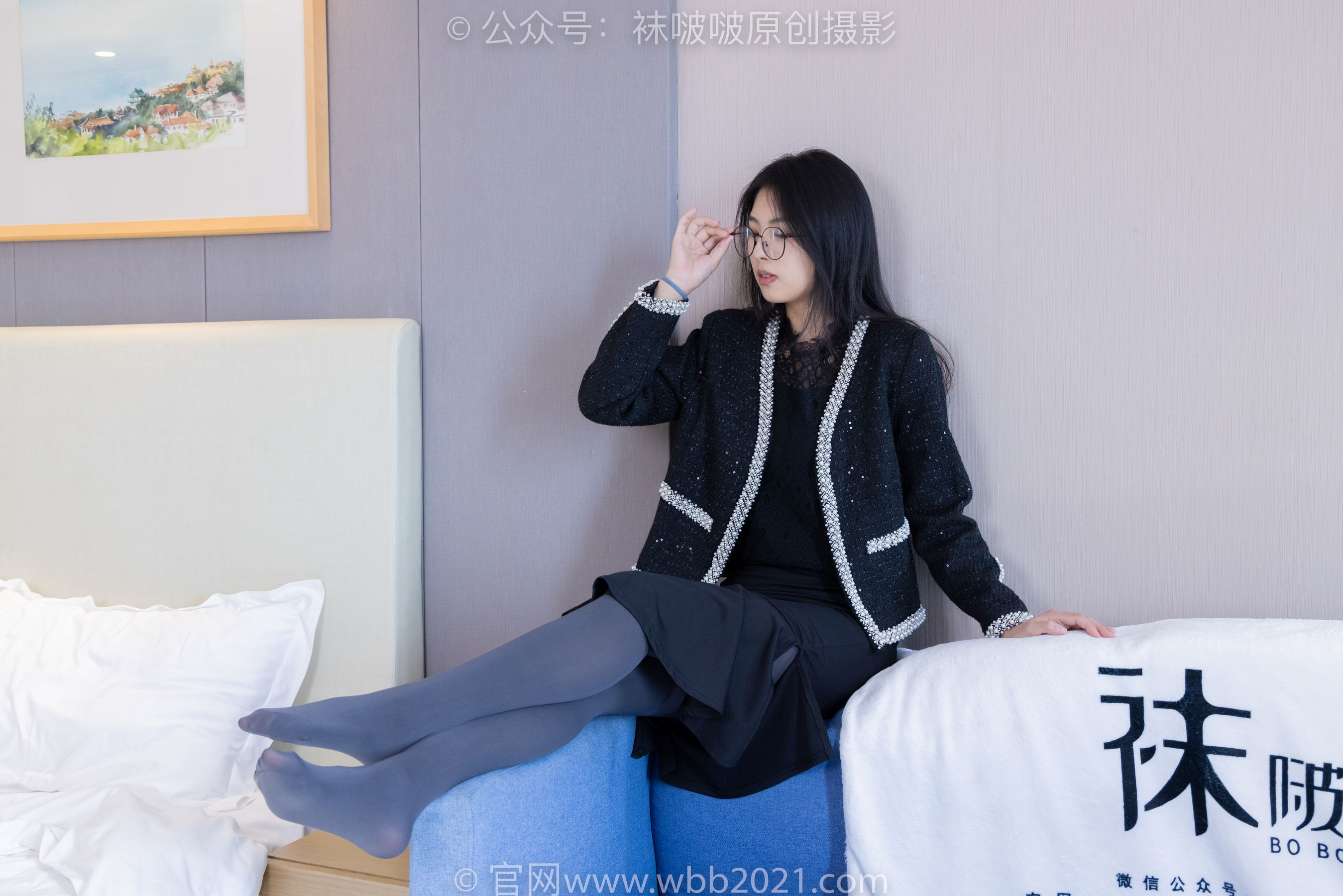 BoBoSocks袜啵啵 No.378 奶油 -短靴、运动鞋、厚黑丝、厚灰丝