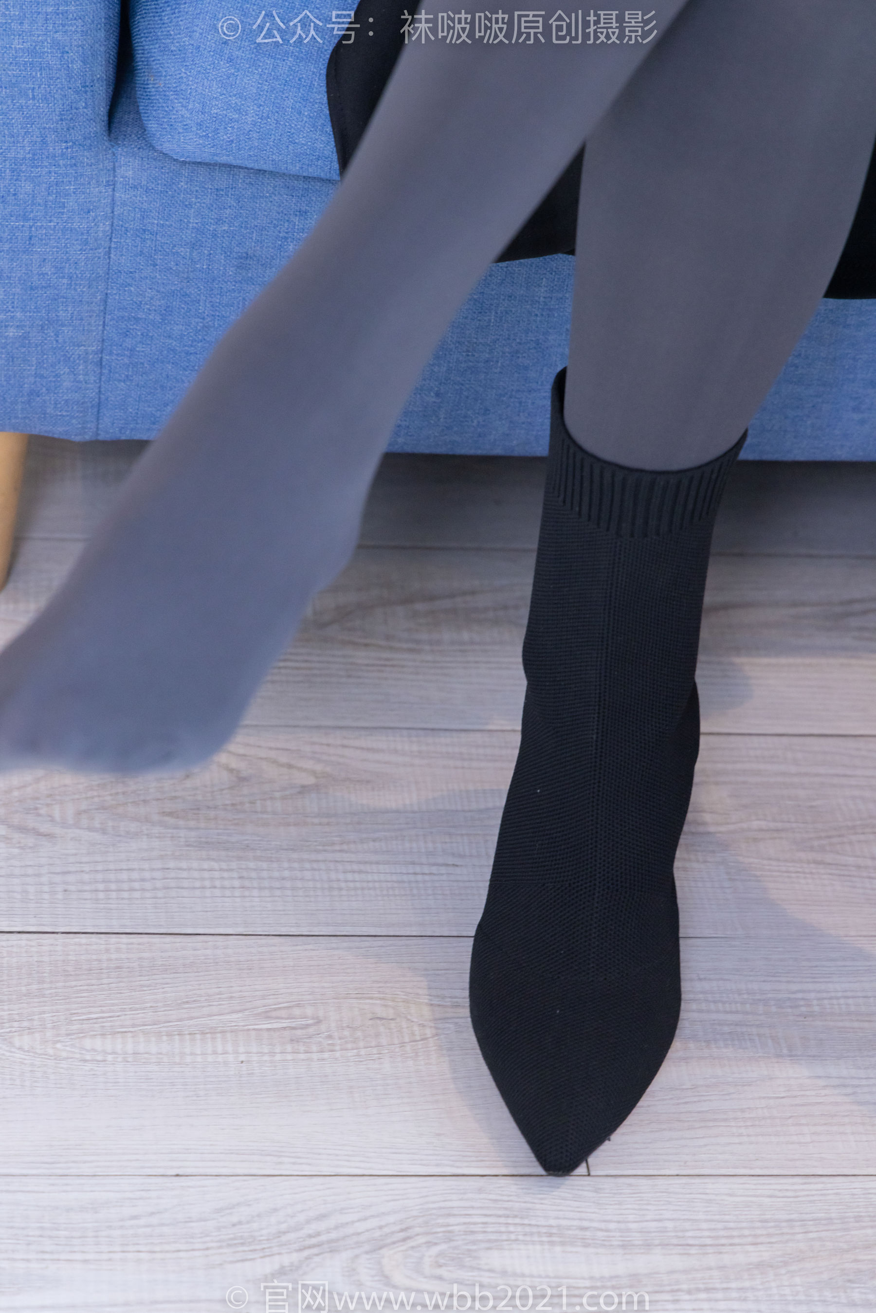 BoBoSocks袜啵啵 No.378 奶油 -短靴、运动鞋、厚黑丝、厚灰丝