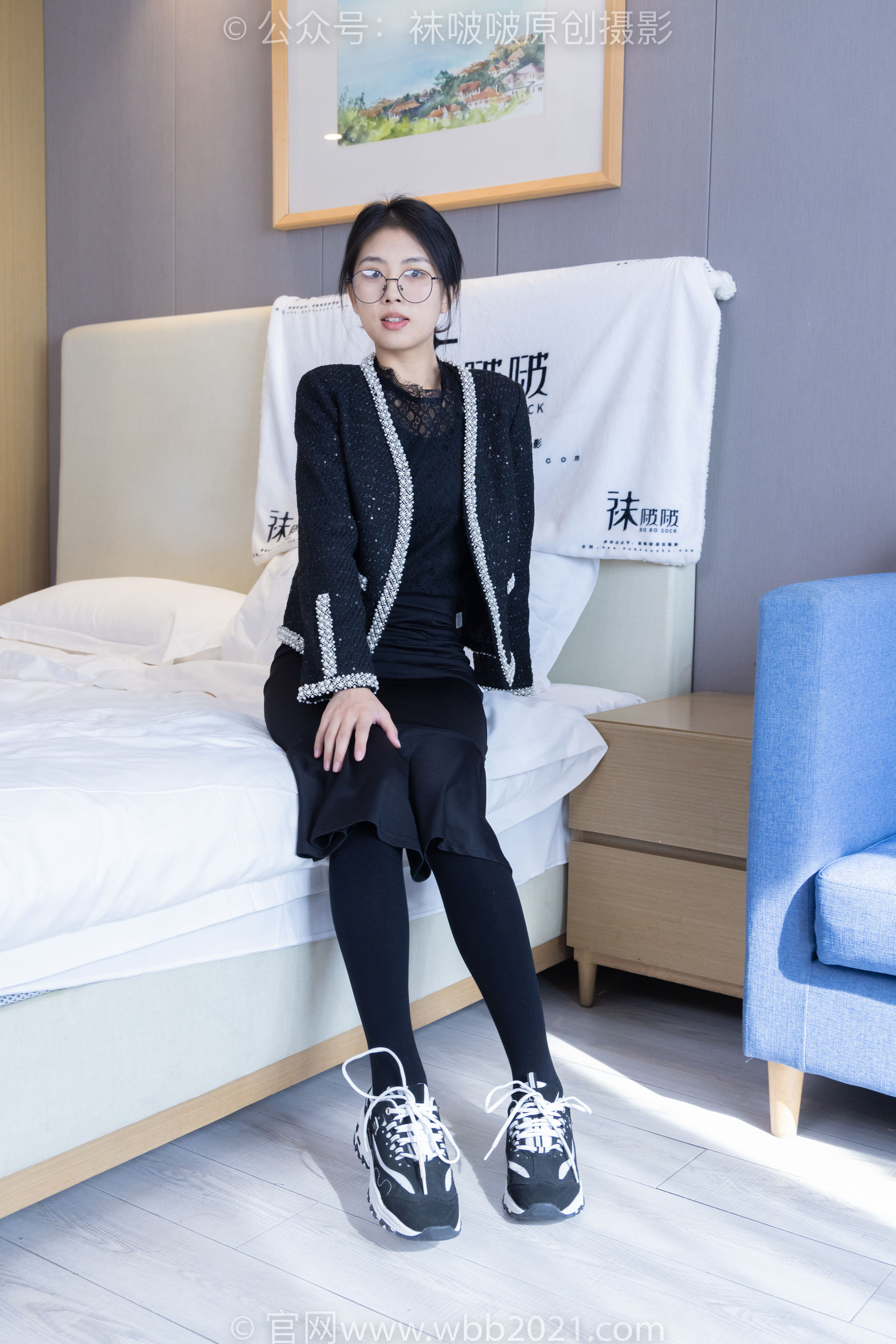 BoBoSocks袜啵啵 No.378 奶油 -短靴、运动鞋、厚黑丝、厚灰丝