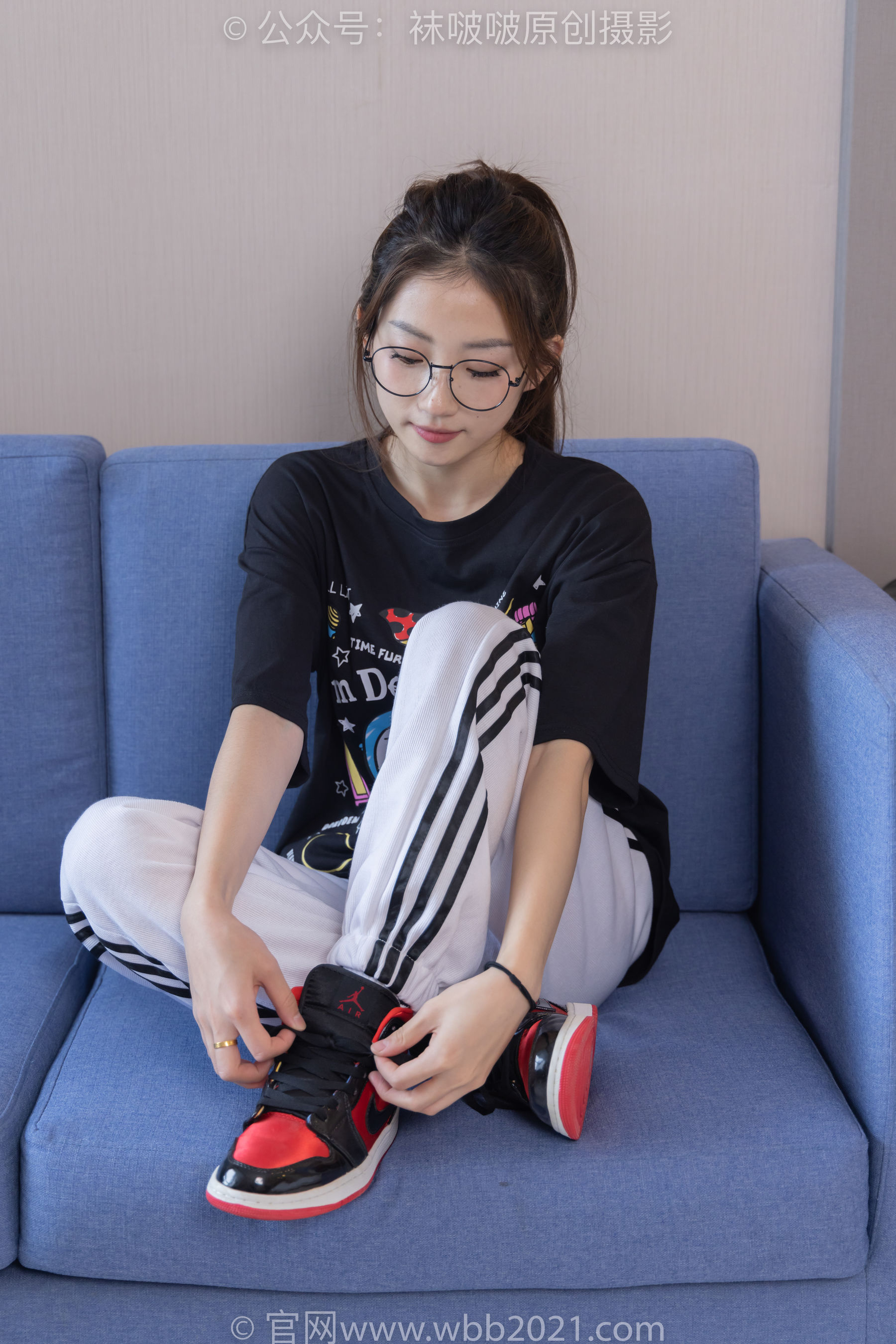 BoBoSocks袜啵啵 No.382 小沫 -板鞋、白棉袜