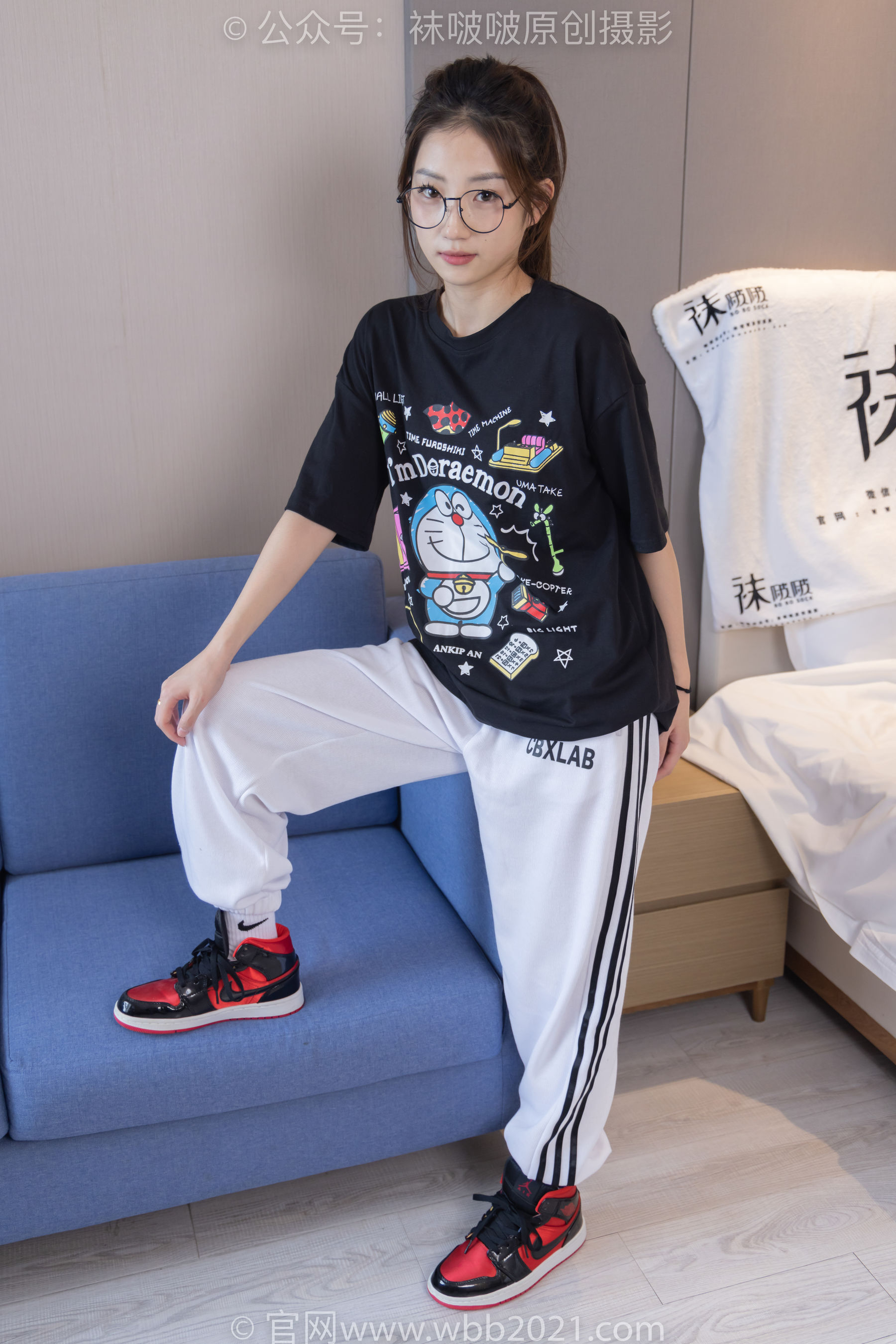 BoBoSocks袜啵啵 No.382 小沫 -板鞋、白棉袜