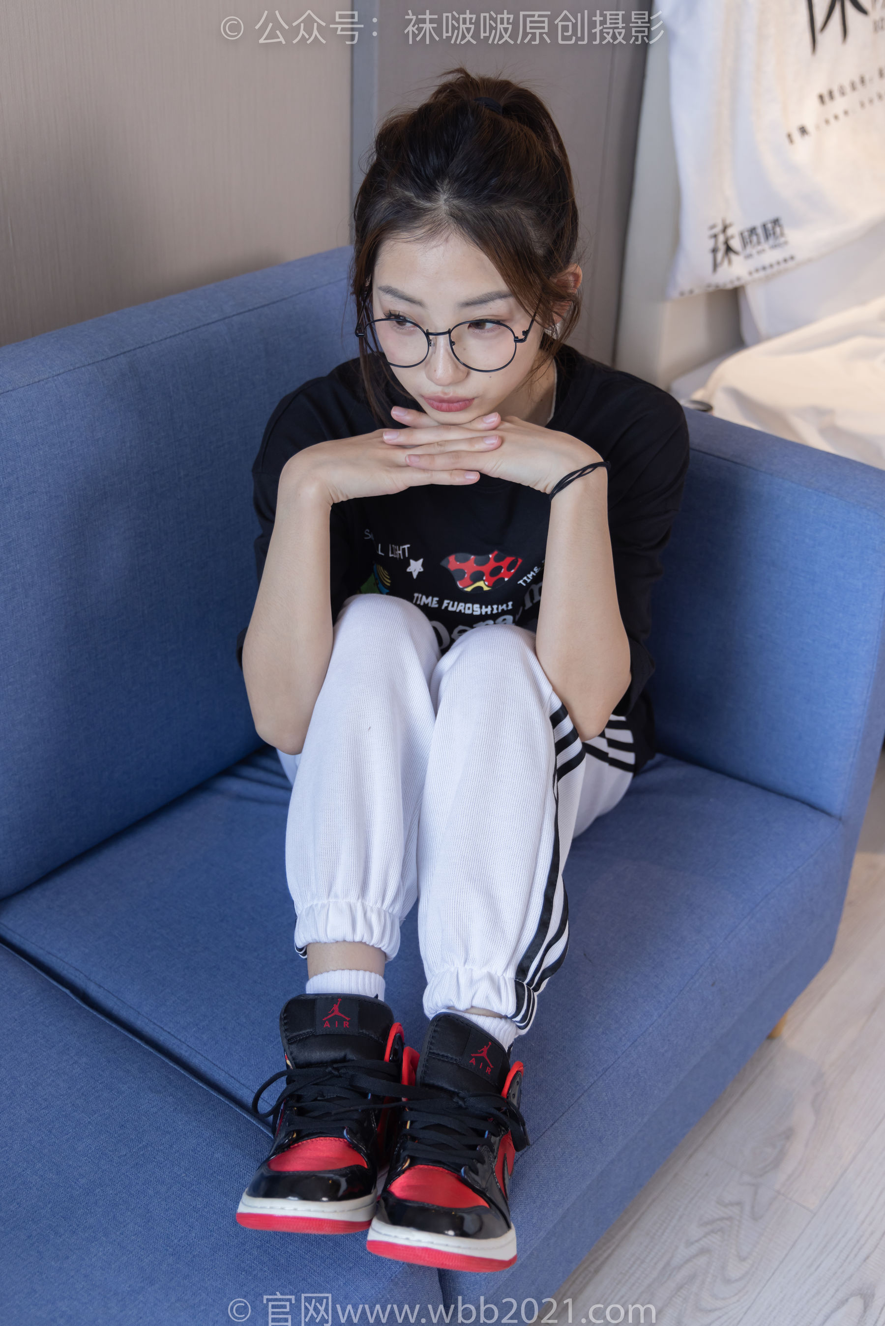 BoBoSocks袜啵啵 No.382 小沫 -板鞋、白棉袜