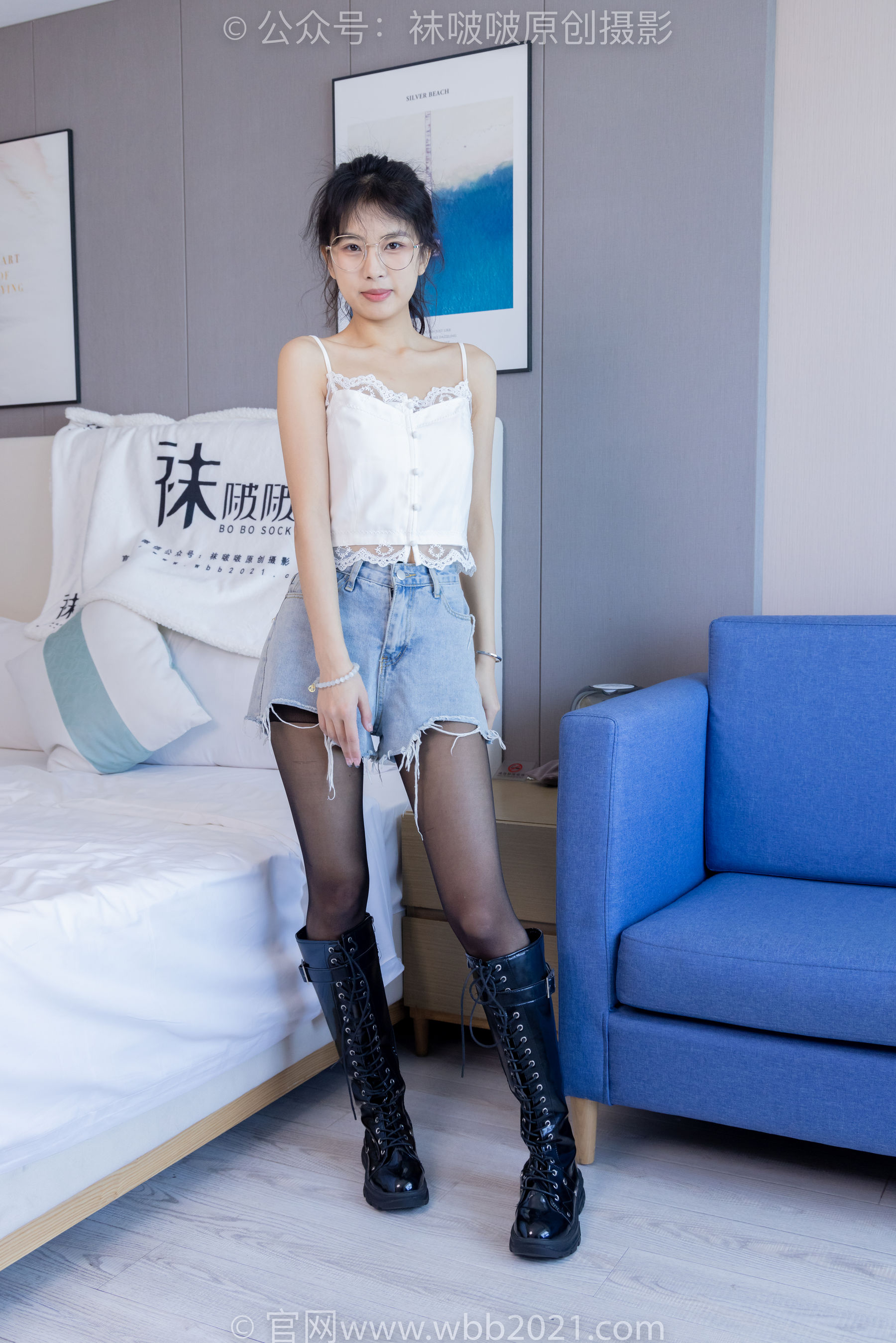 BoBoSocks袜啵啵 No.383 奶油 -长靴、高跟长靴、黑丝、网袜、裸足