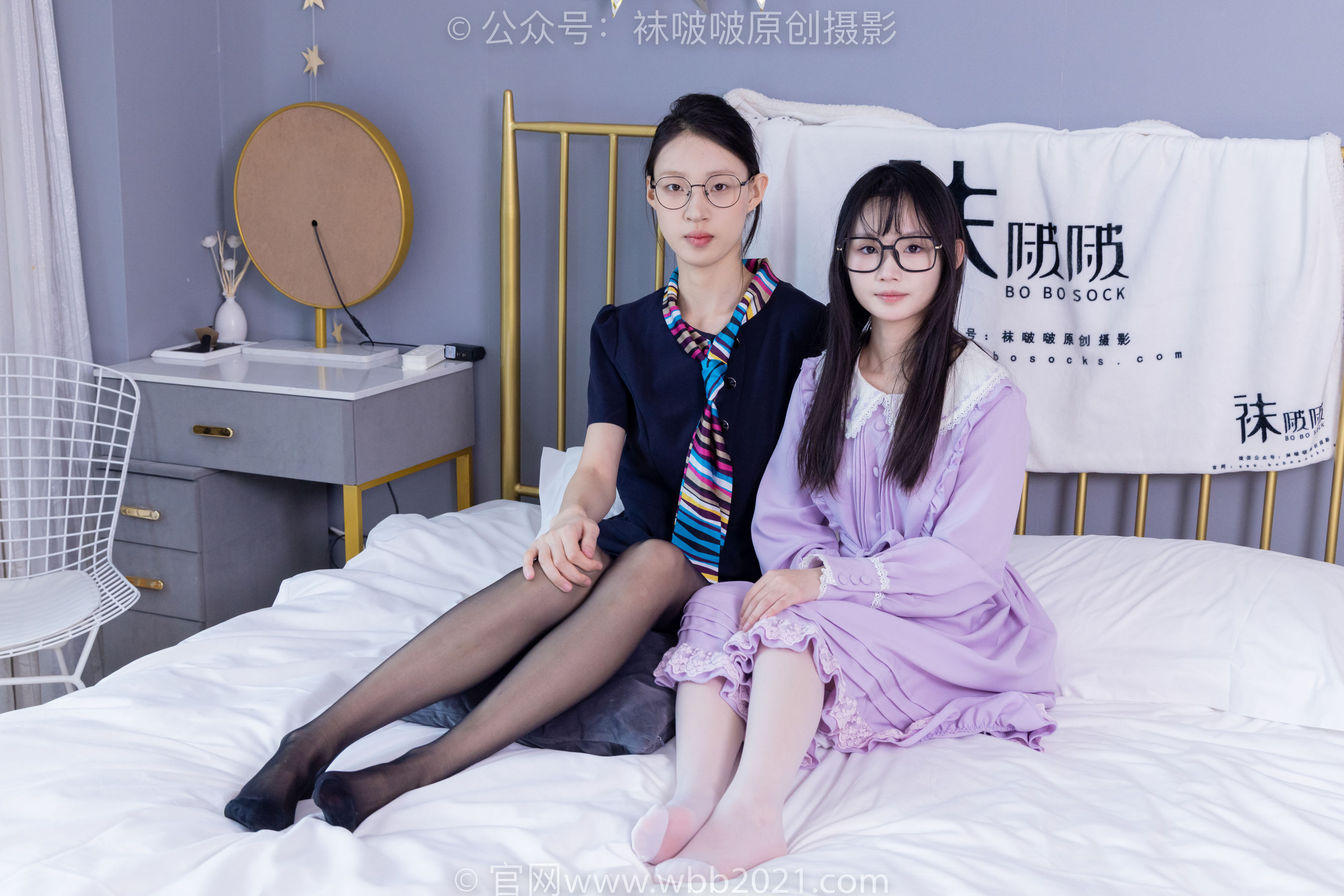 BoBoSocks袜啵啵 No.384 雪糕&甜甜圈 -两双高跟凉鞋、黑丝、白丝、裸足