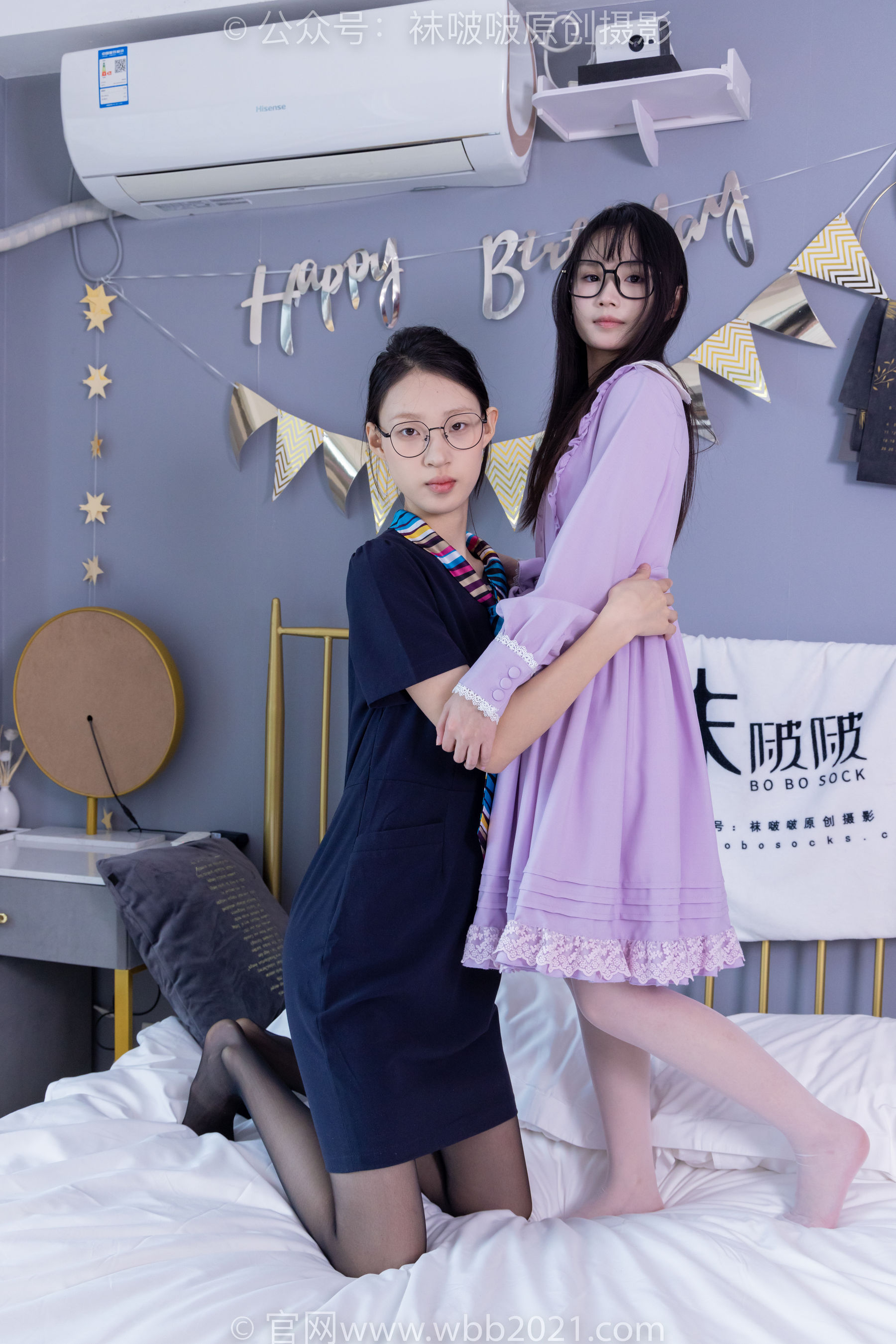 BoBoSocks袜啵啵 No.384 雪糕&甜甜圈 -两双高跟凉鞋、黑丝、白丝、裸足