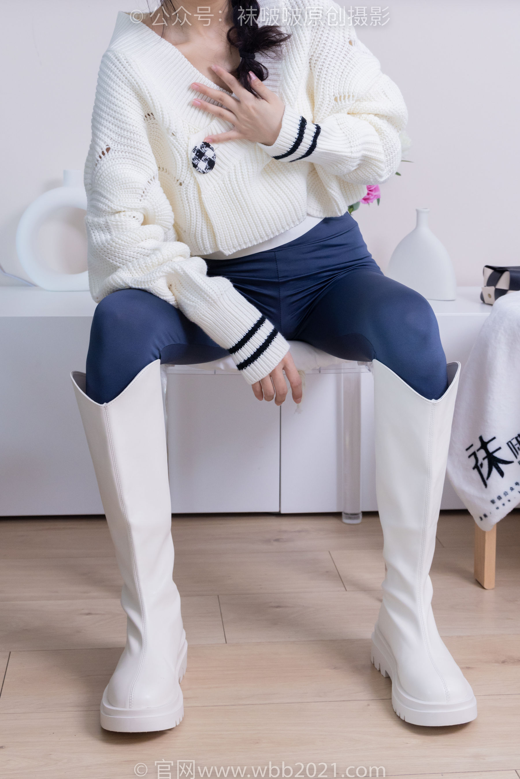 BoBoSocks袜啵啵 No.389 奶油 -长靴、高跟凉鞋、黑丝、瑜伽裤裤里丝