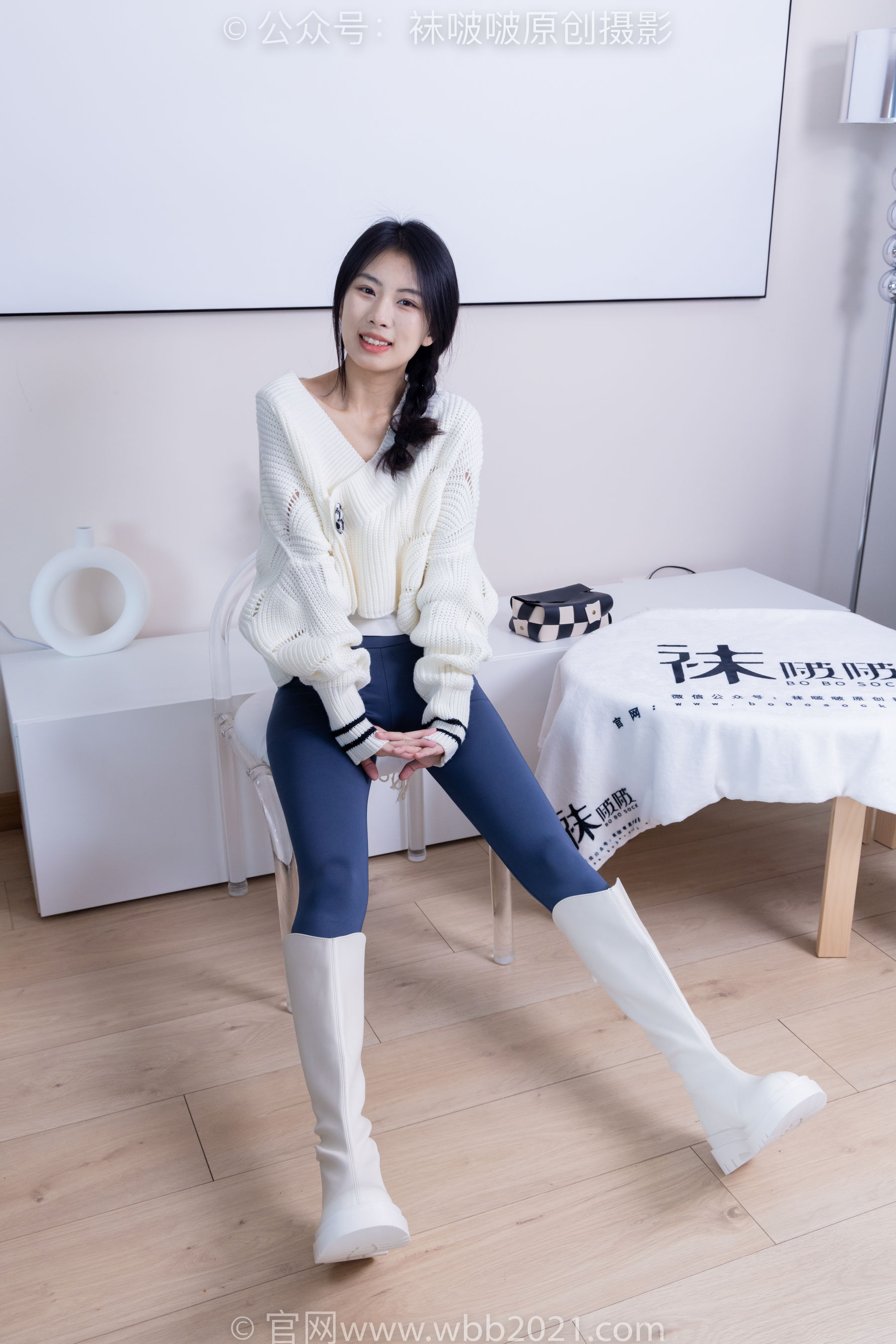 BoBoSocks袜啵啵 No.389 奶油 -长靴、高跟凉鞋、黑丝、瑜伽裤裤里丝