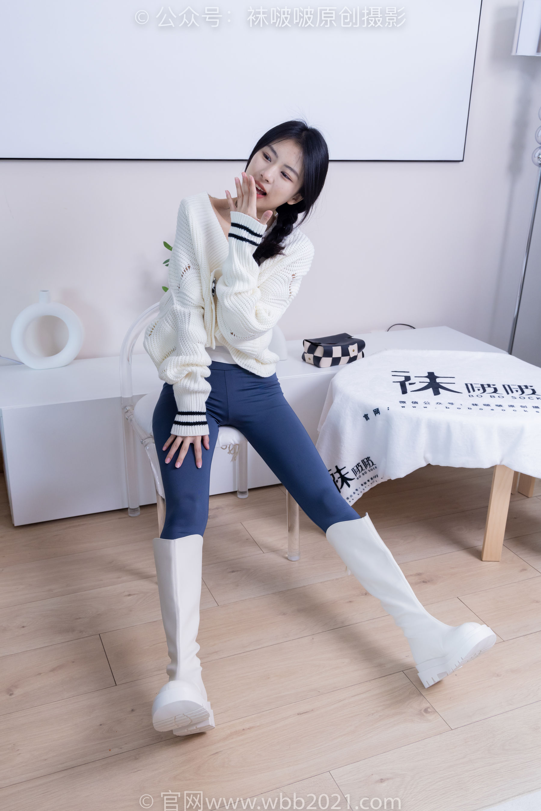 BoBoSocks袜啵啵 No.389 奶油 -长靴、高跟凉鞋、黑丝、瑜伽裤裤里丝