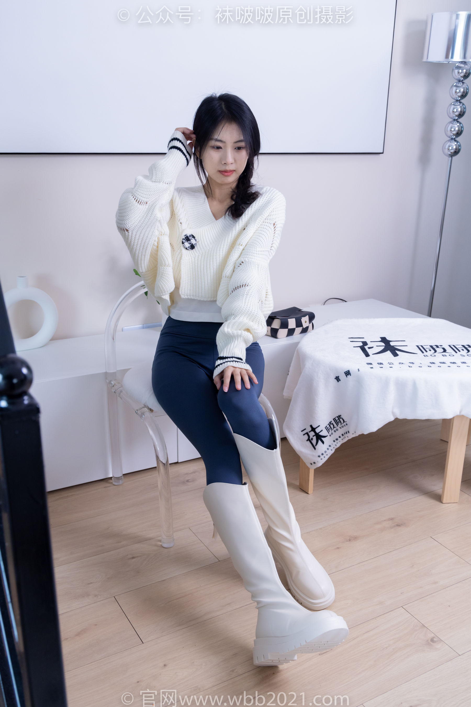 BoBoSocks袜啵啵 No.389 奶油 -长靴、高跟凉鞋、黑丝、瑜伽裤裤里丝