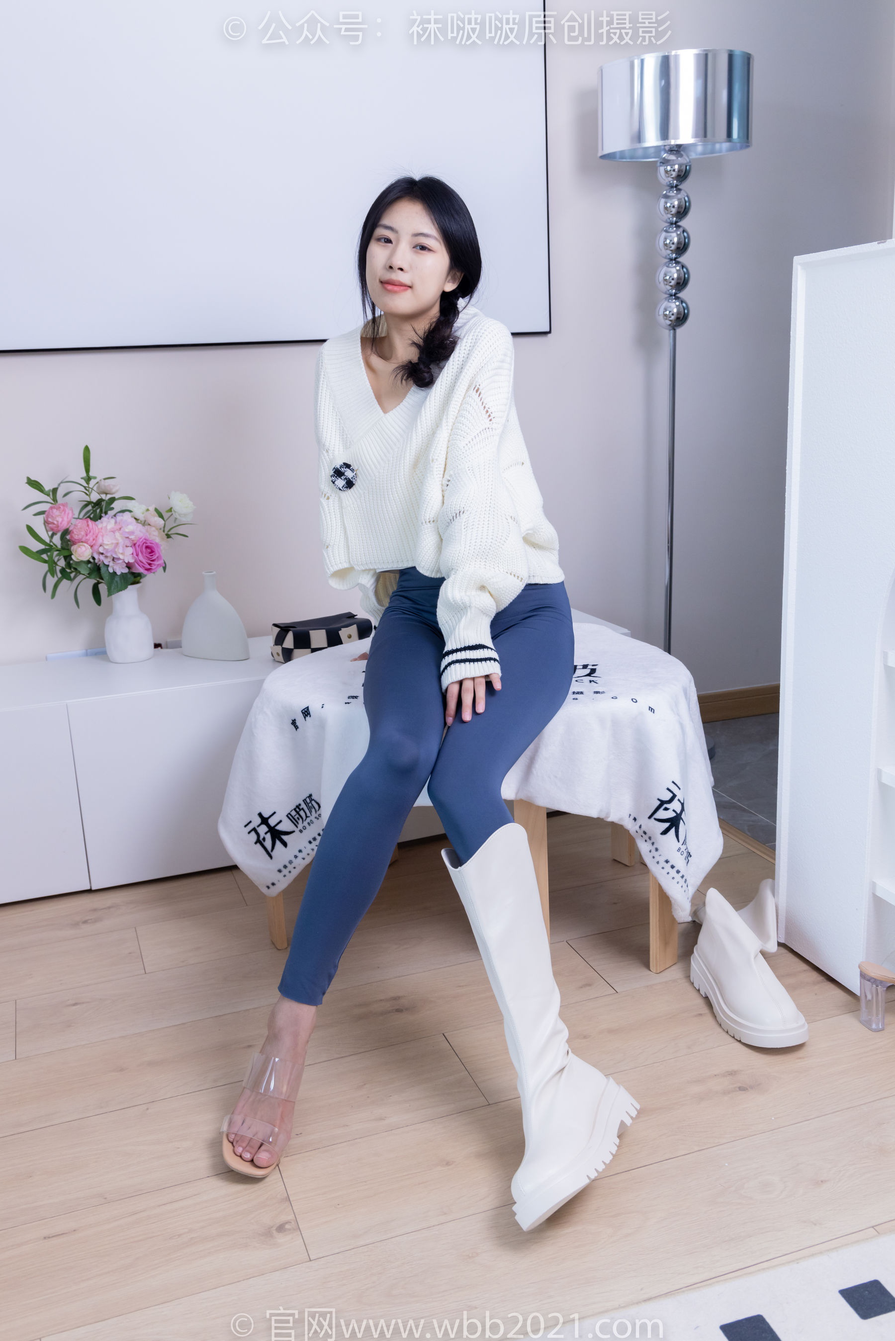 BoBoSocks袜啵啵 No.389 奶油 -长靴、高跟凉鞋、黑丝、瑜伽裤裤里丝
