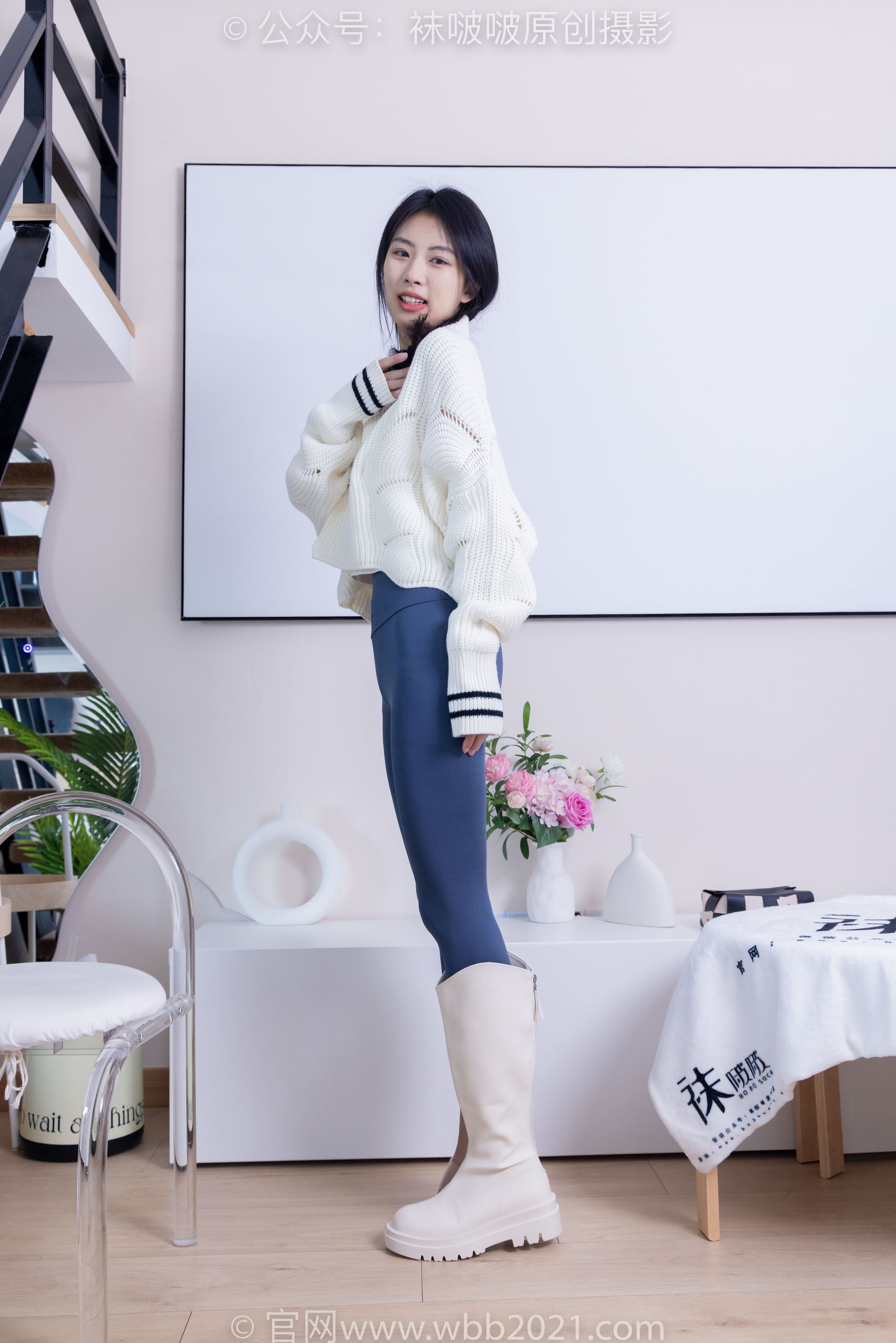 BoBoSocks袜啵啵 No.389 奶油 -长靴、高跟凉鞋、黑丝、瑜伽裤裤里丝