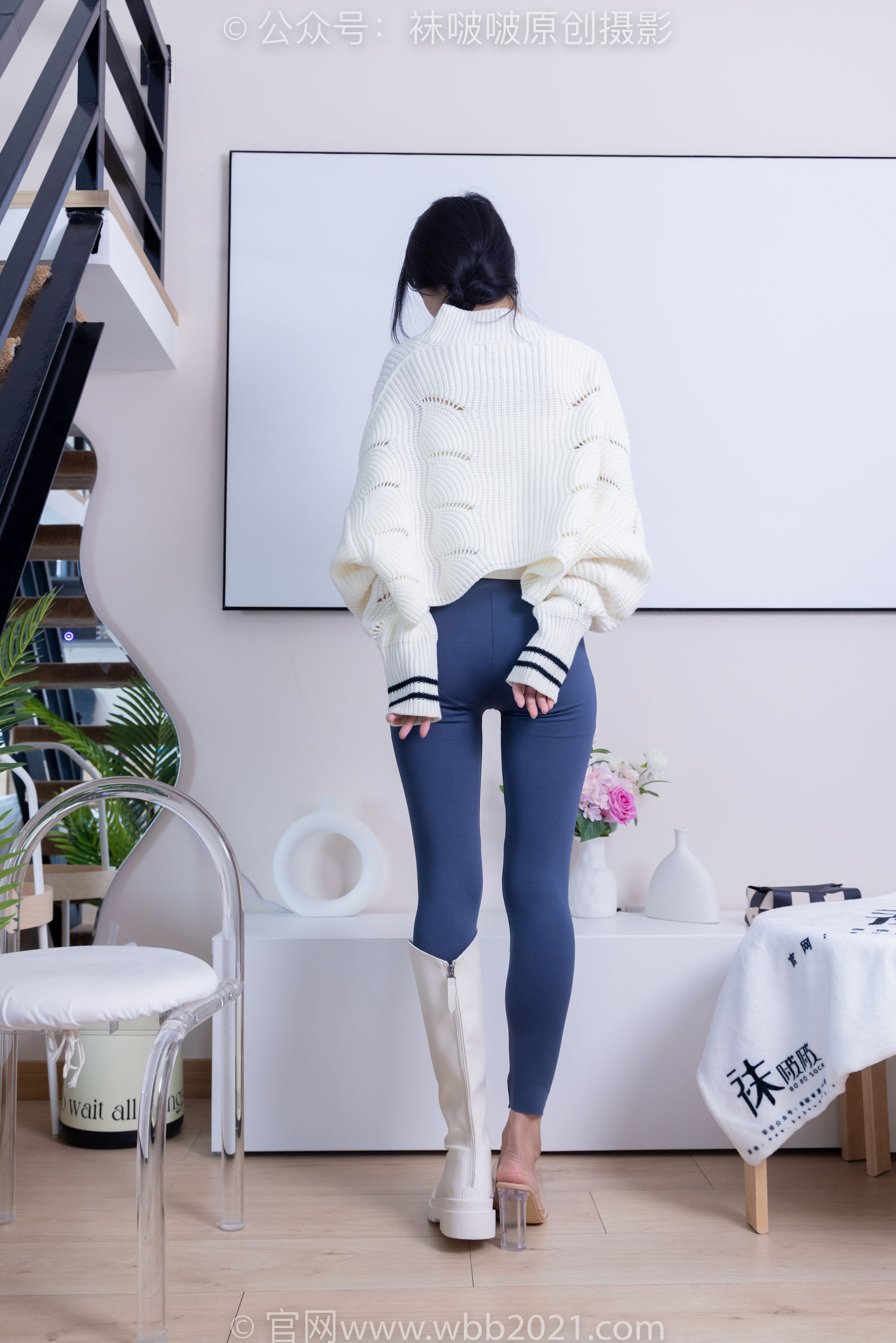 BoBoSocks袜啵啵 No.389 奶油 -长靴、高跟凉鞋、黑丝、瑜伽裤裤里丝