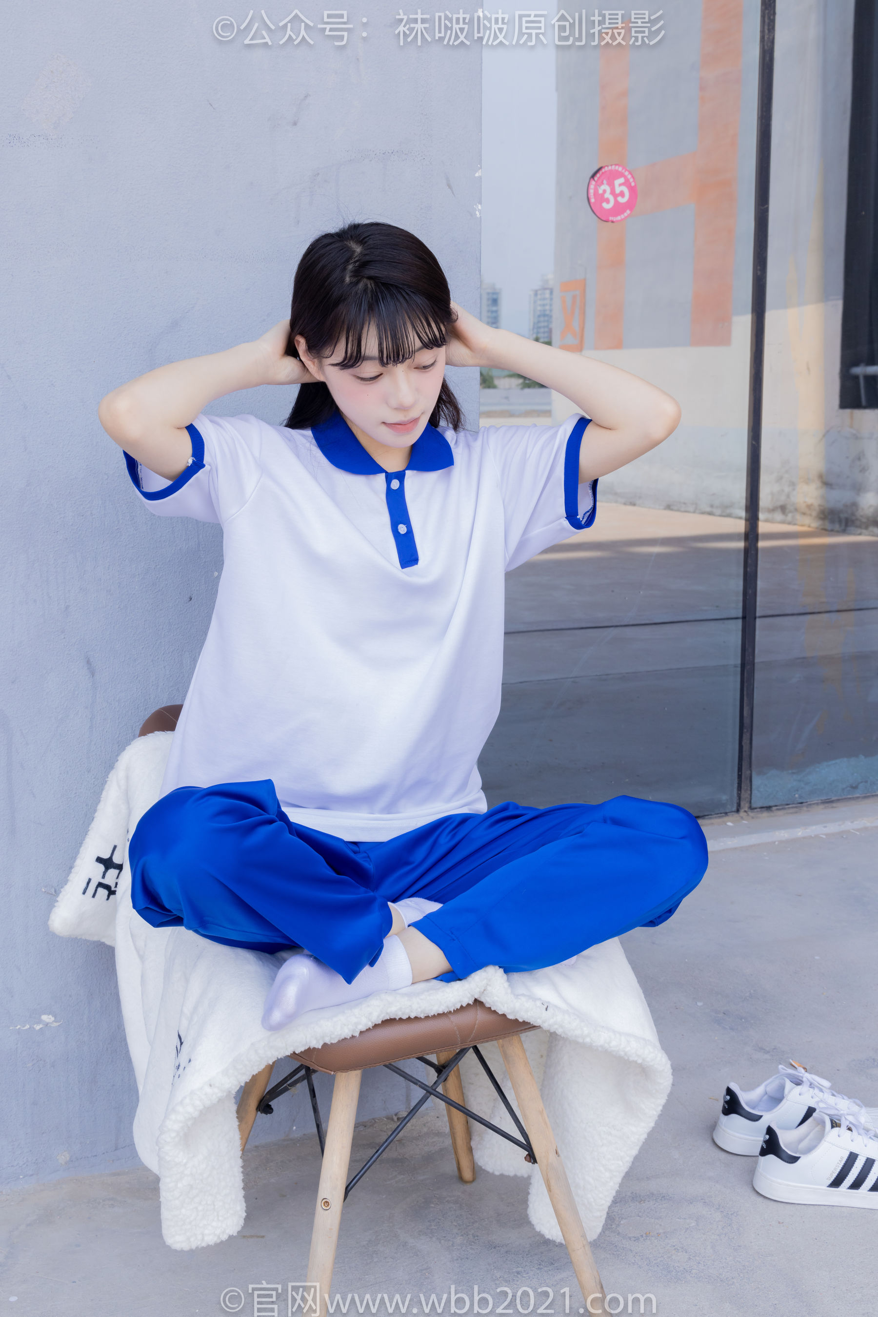 BoBoSocks袜啵啵 No.393 糯米 -板鞋、白棉袜、裸足、校服