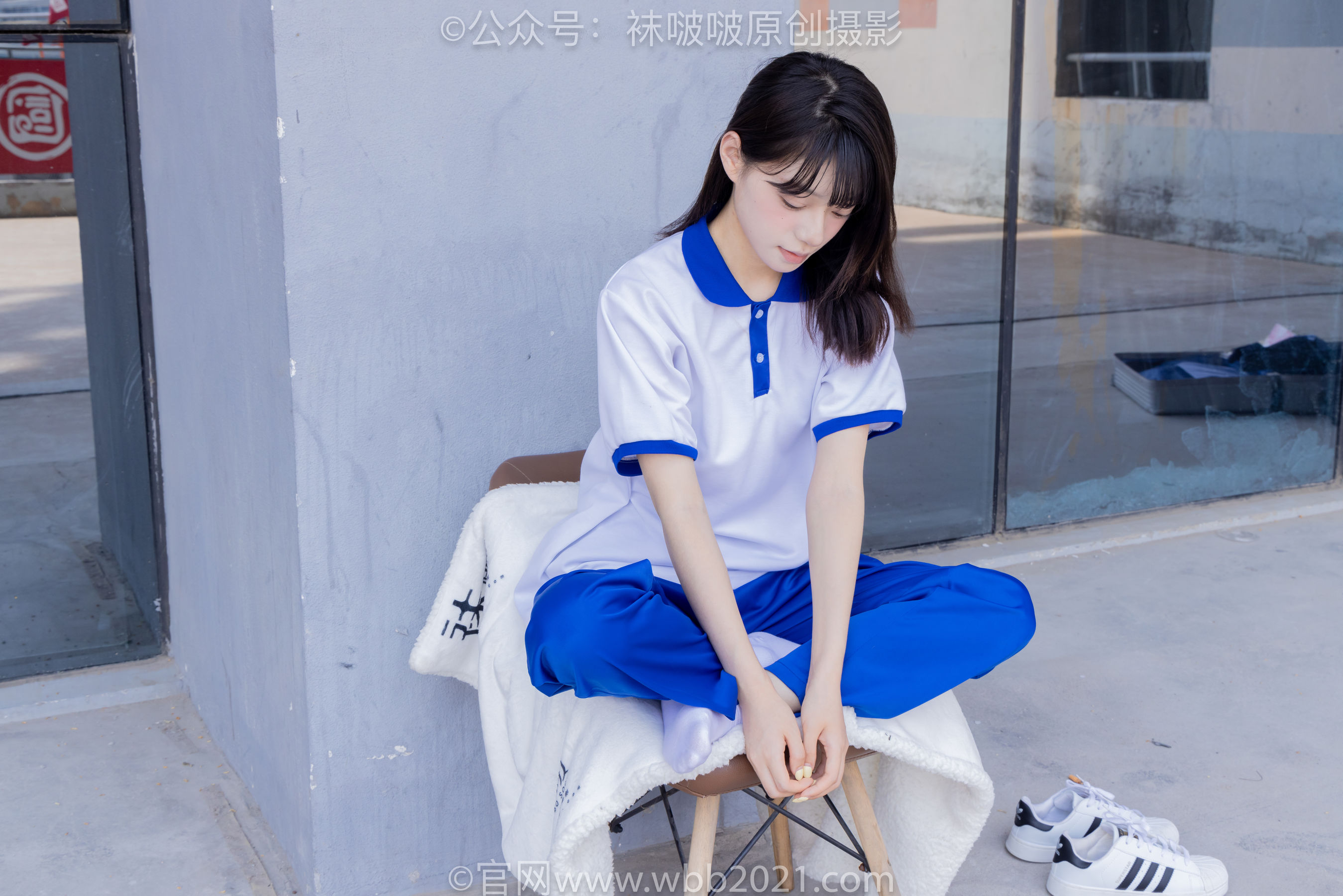 BoBoSocks袜啵啵 No.393 糯米 -板鞋、白棉袜、裸足、校服