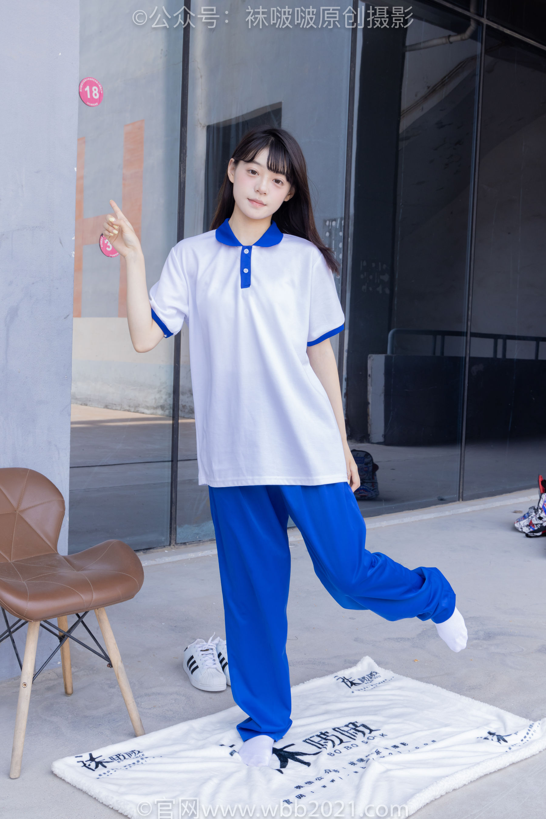 BoBoSocks袜啵啵 No.393 糯米 -板鞋、白棉袜、裸足、校服