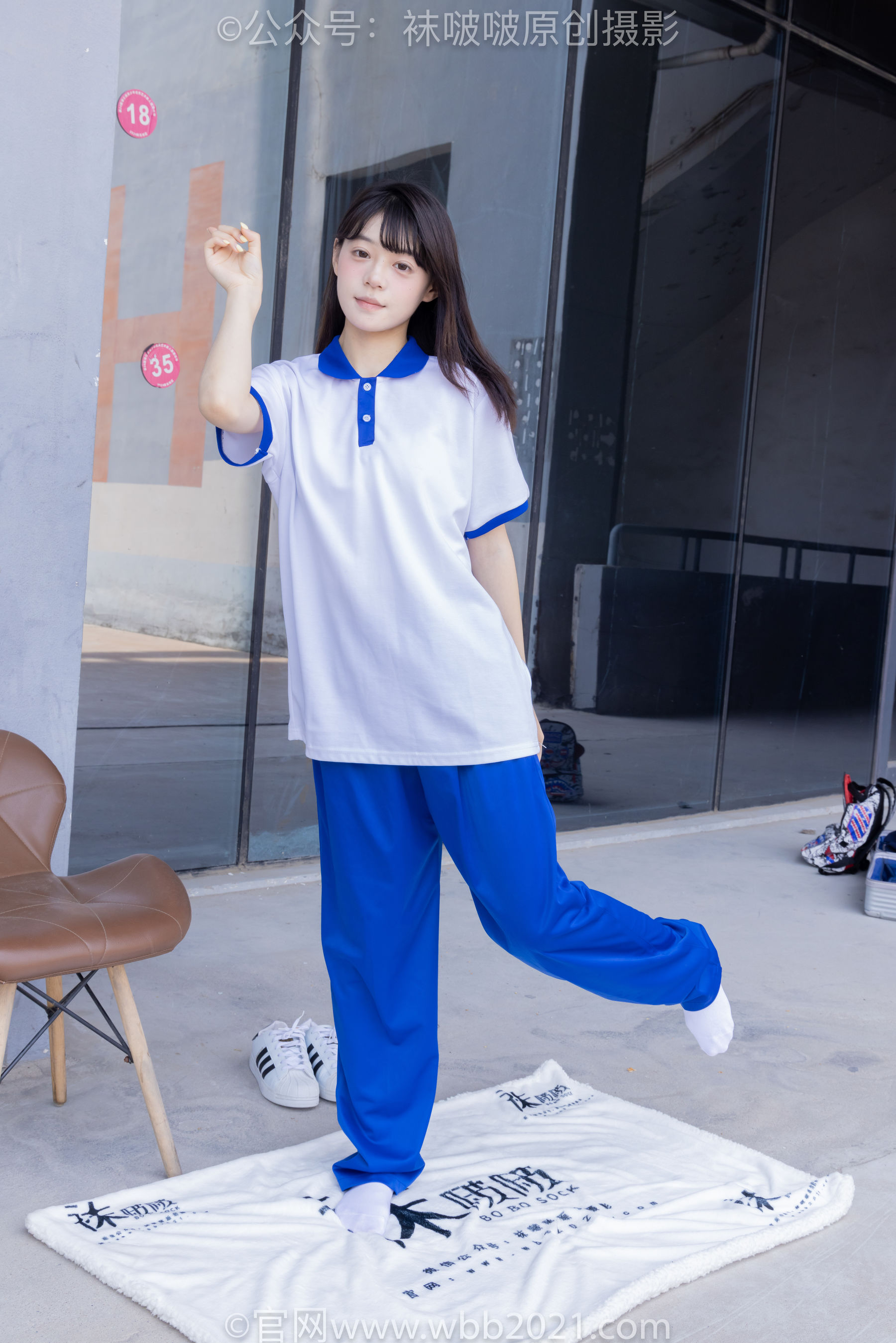BoBoSocks袜啵啵 No.393 糯米 -板鞋、白棉袜、裸足、校服