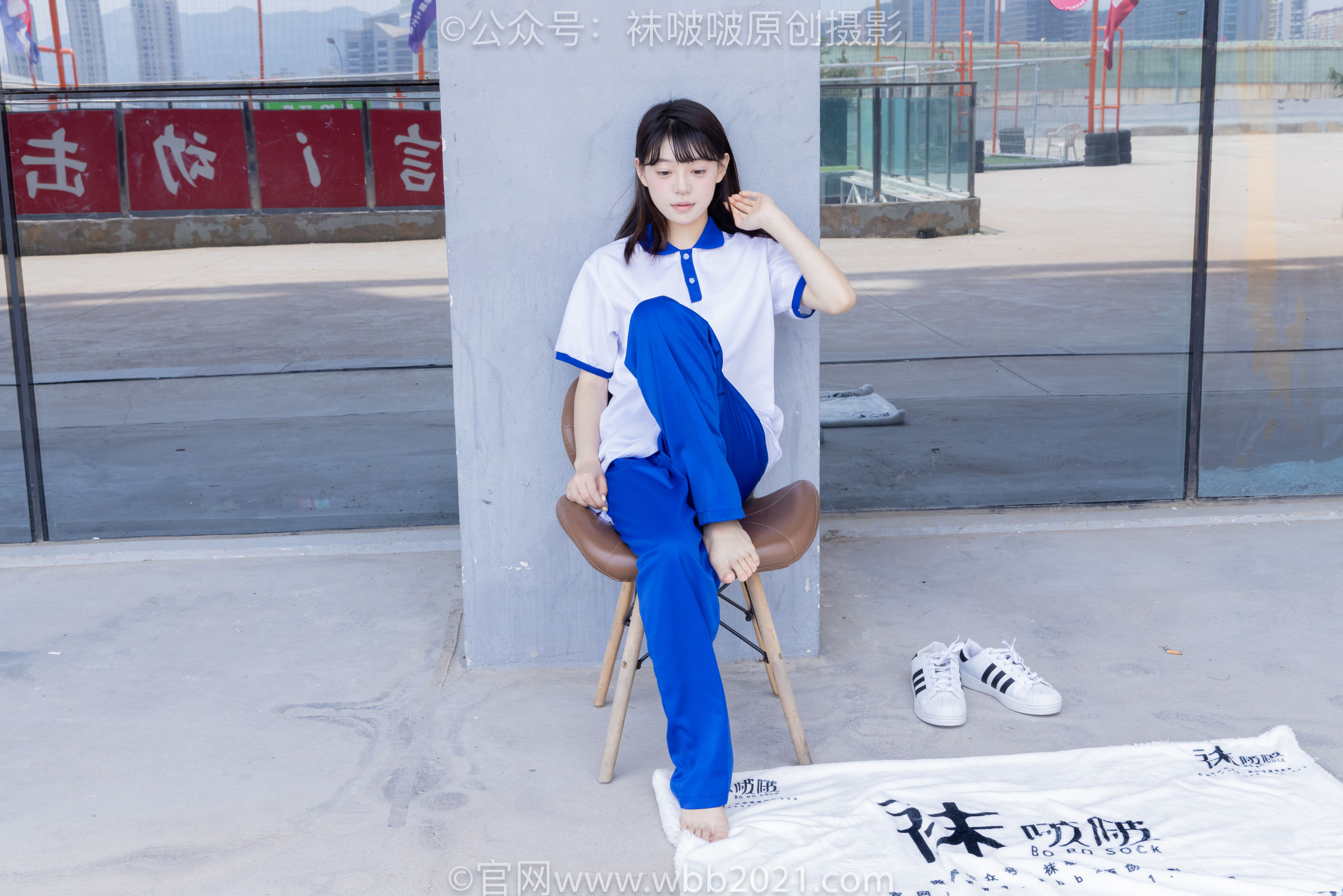 BoBoSocks袜啵啵 No.393 糯米 -板鞋、白棉袜、裸足、校服