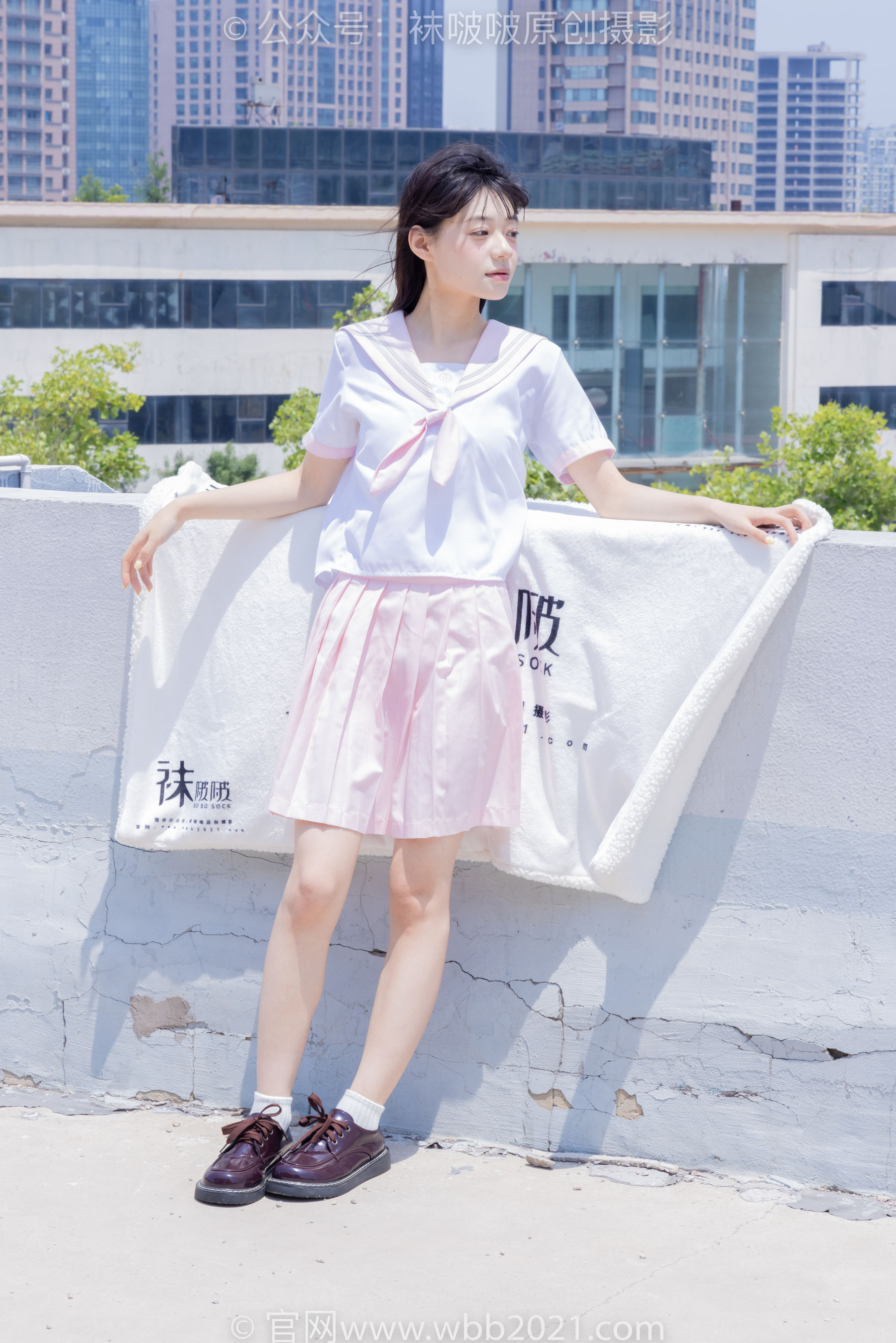 BoBoSocks袜啵啵 No.399 糯米 -皮鞋、白棉袜、jk制服
