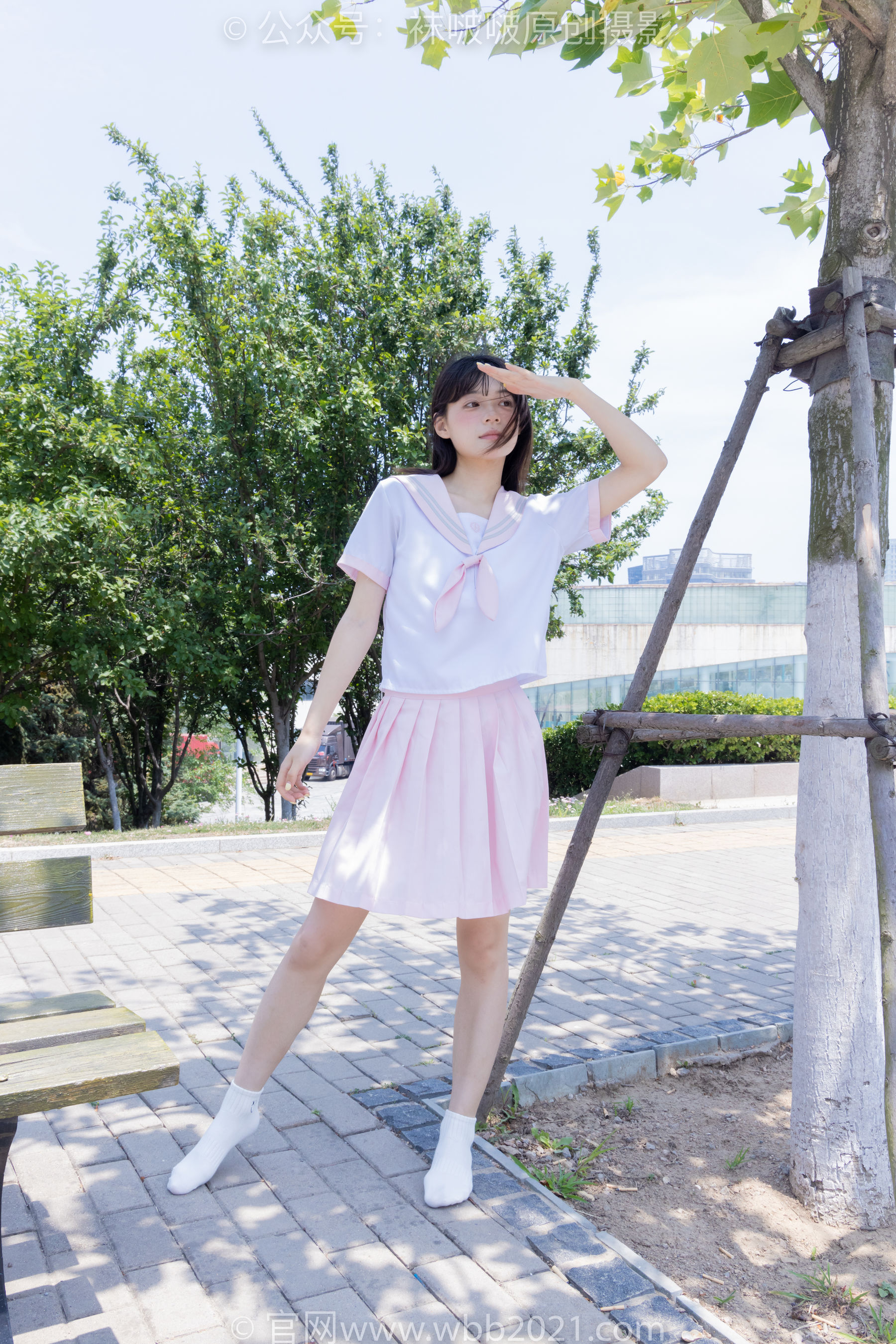 BoBoSocks袜啵啵 No.399 糯米 -皮鞋、白棉袜、jk制服