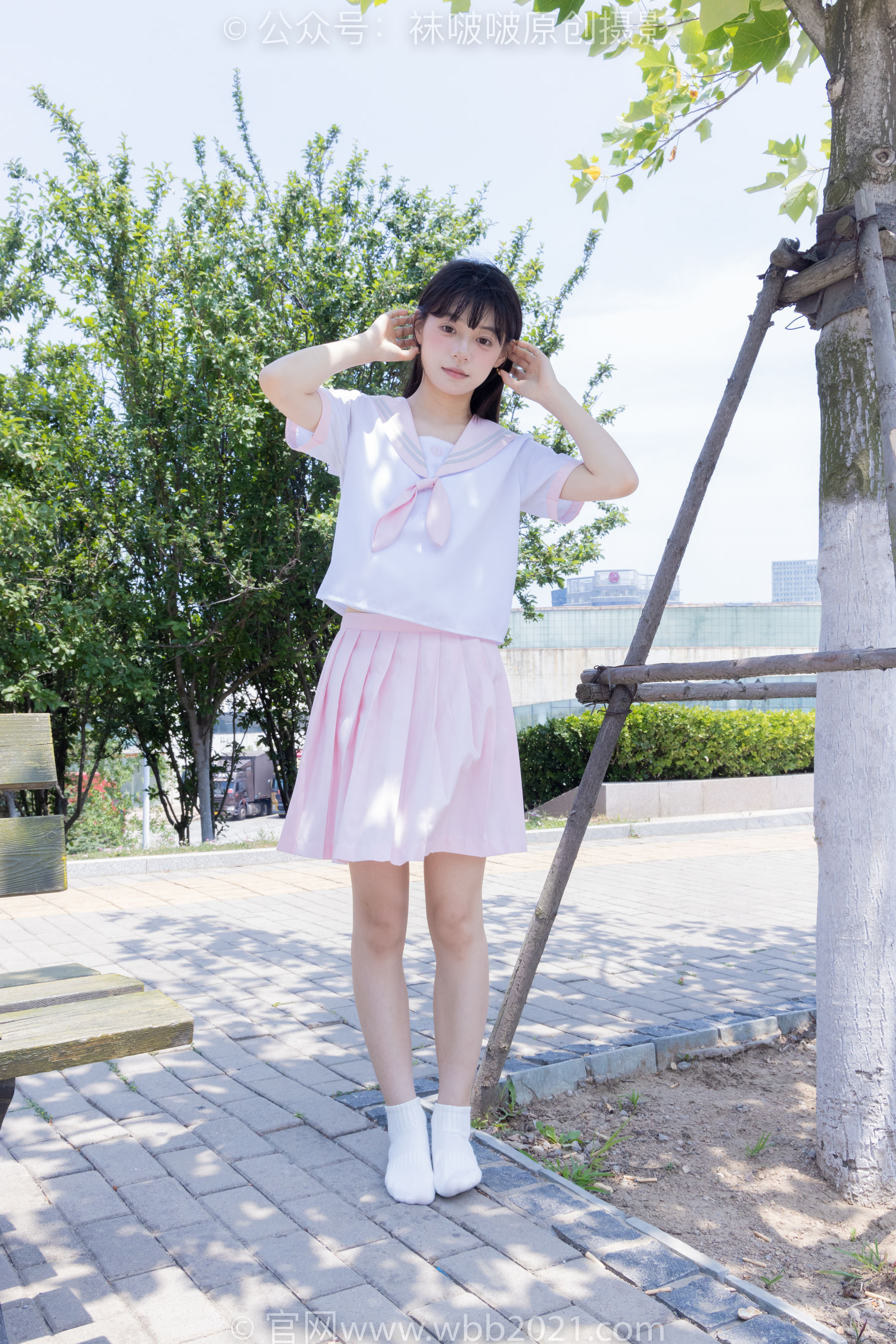 BoBoSocks袜啵啵 No.399 糯米 -皮鞋、白棉袜、jk制服