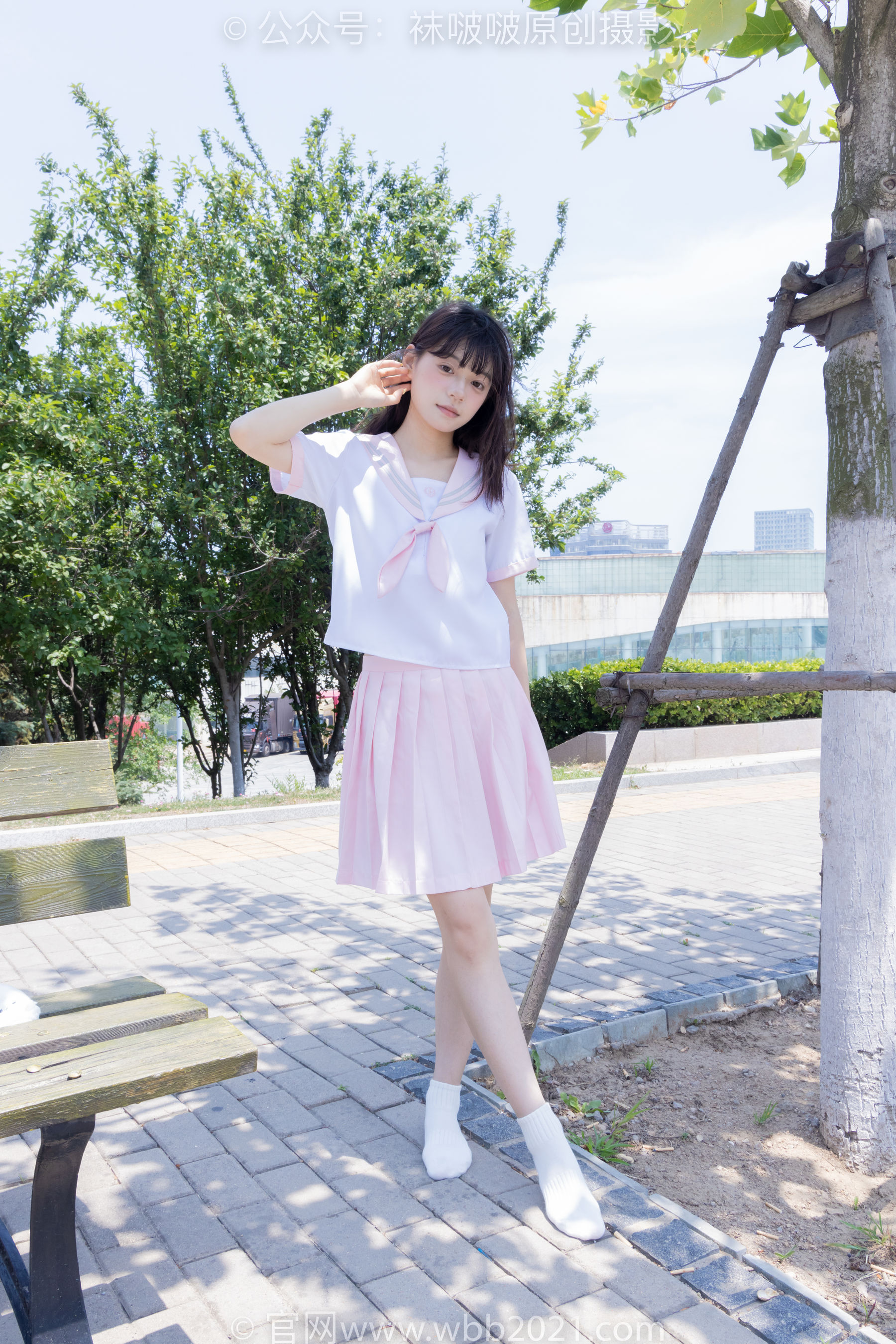 BoBoSocks袜啵啵 No.399 糯米 -皮鞋、白棉袜、jk制服