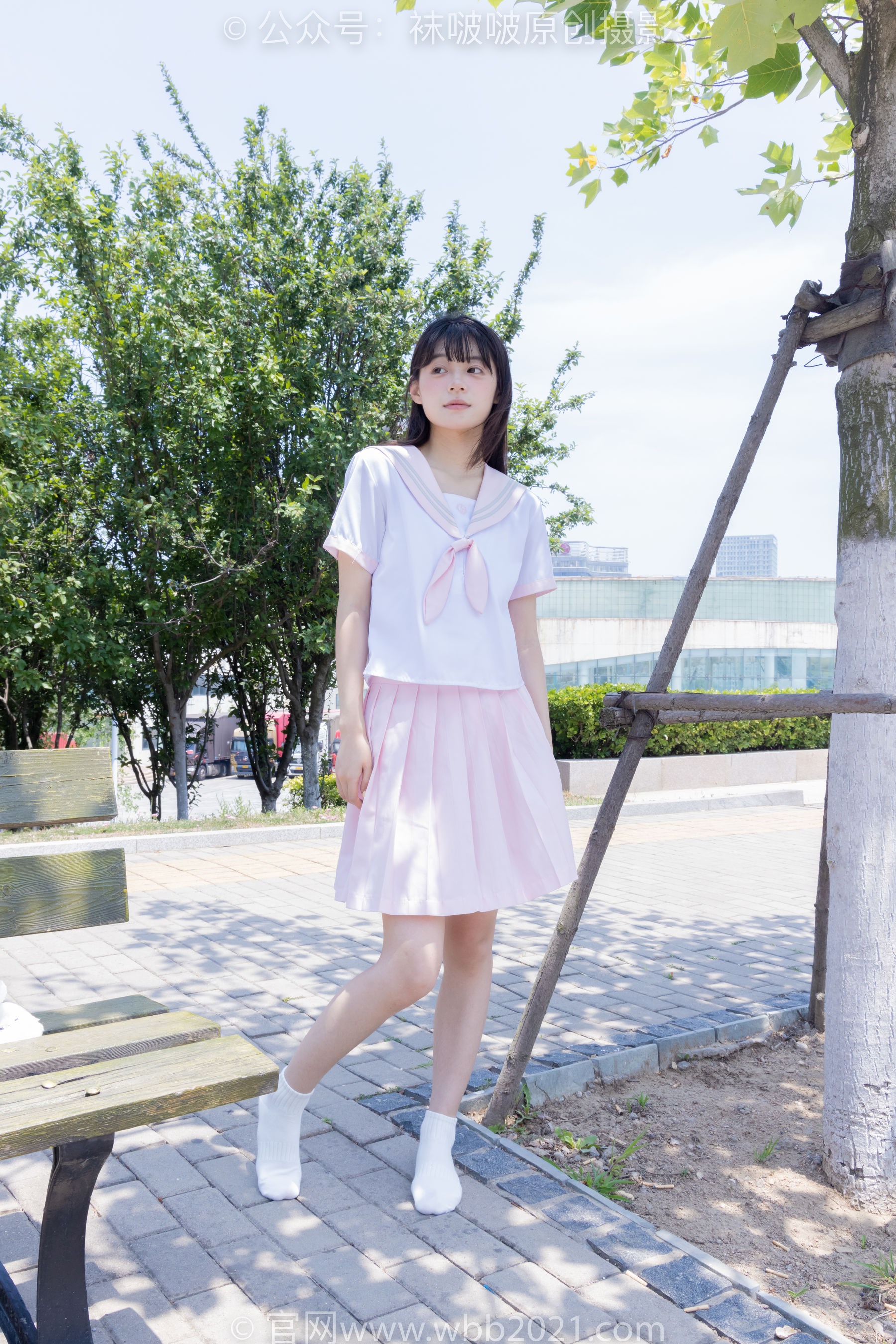 BoBoSocks袜啵啵 No.399 糯米 -皮鞋、白棉袜、jk制服
