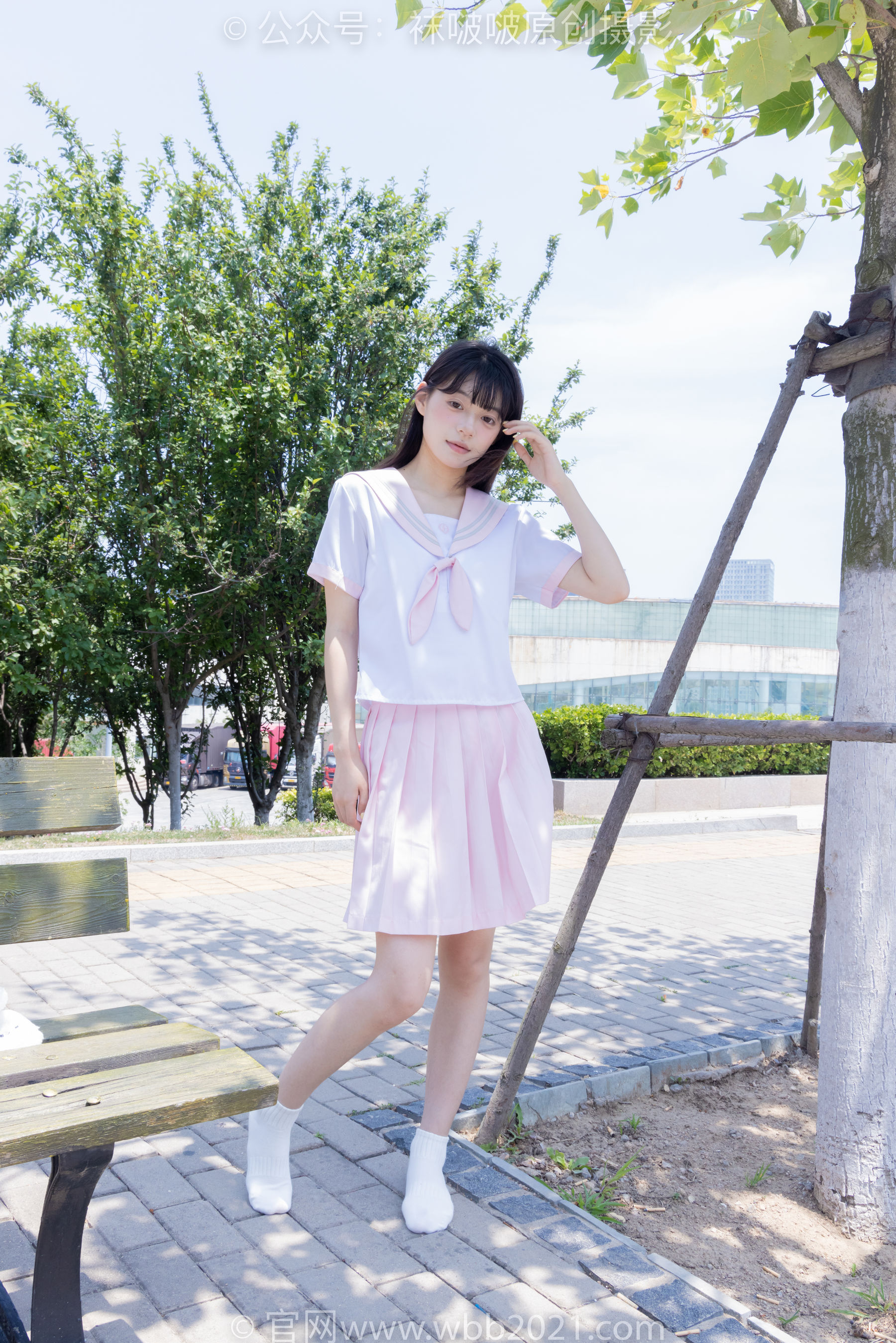 BoBoSocks袜啵啵 No.399 糯米 -皮鞋、白棉袜、jk制服