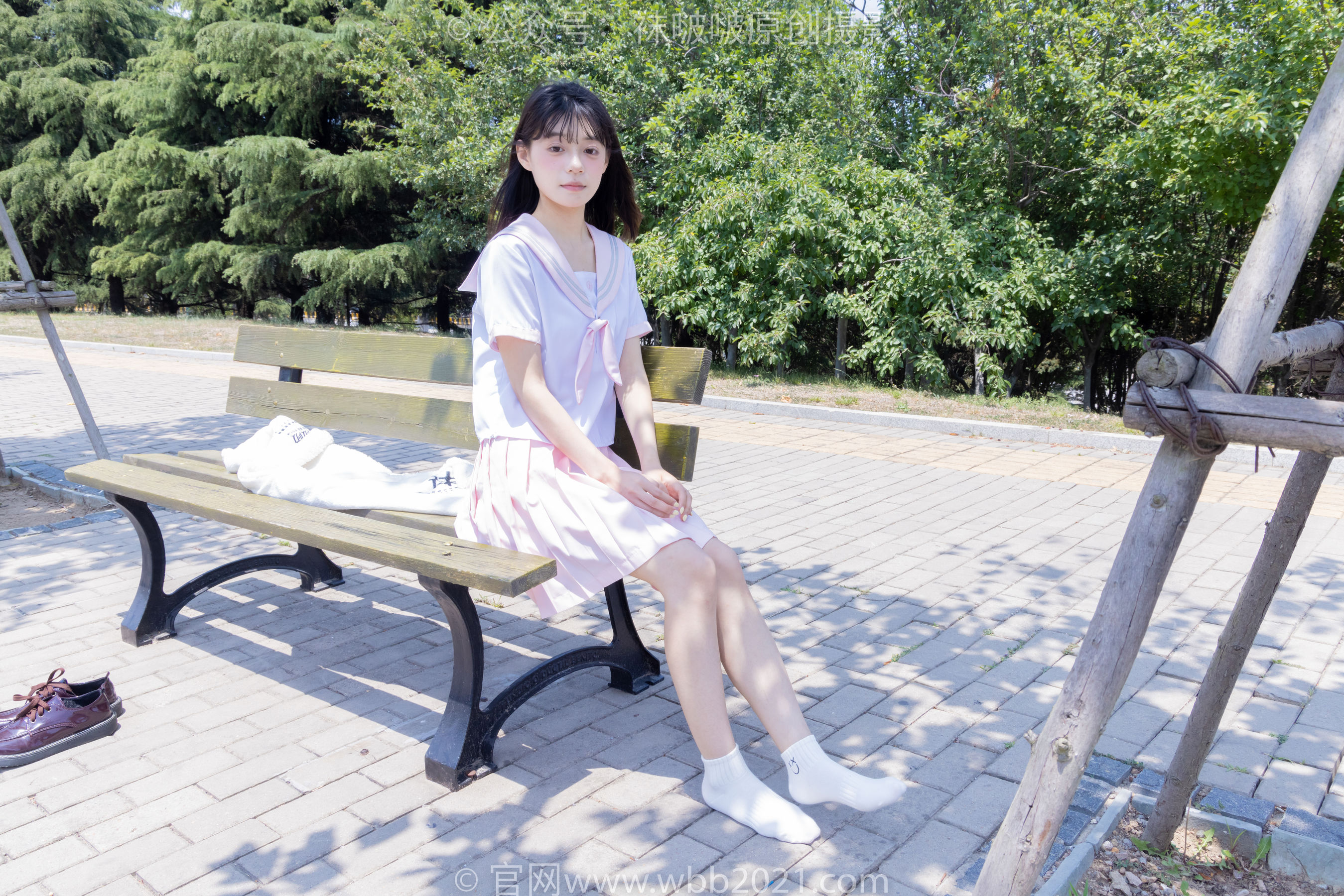 BoBoSocks袜啵啵 No.399 糯米 -皮鞋、白棉袜、jk制服