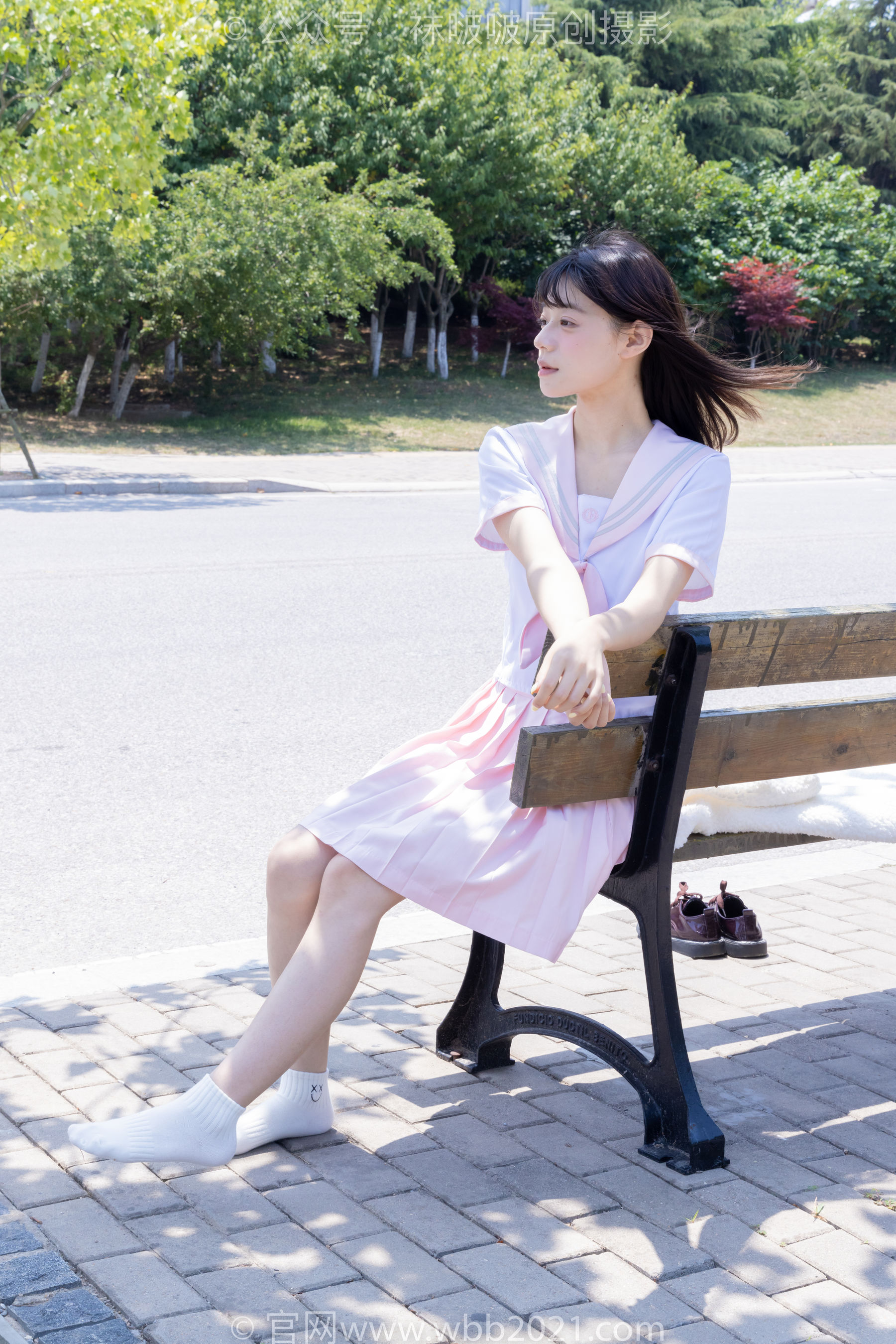 BoBoSocks袜啵啵 No.399 糯米 -皮鞋、白棉袜、jk制服