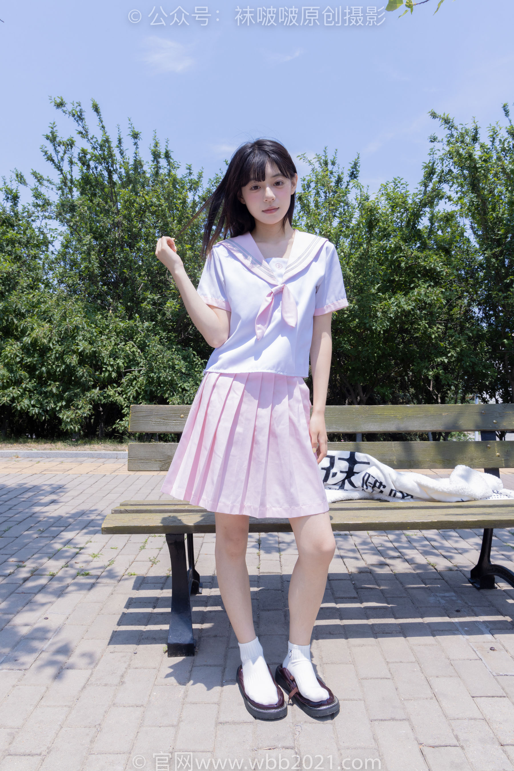 BoBoSocks袜啵啵 No.399 糯米 -皮鞋、白棉袜、jk制服